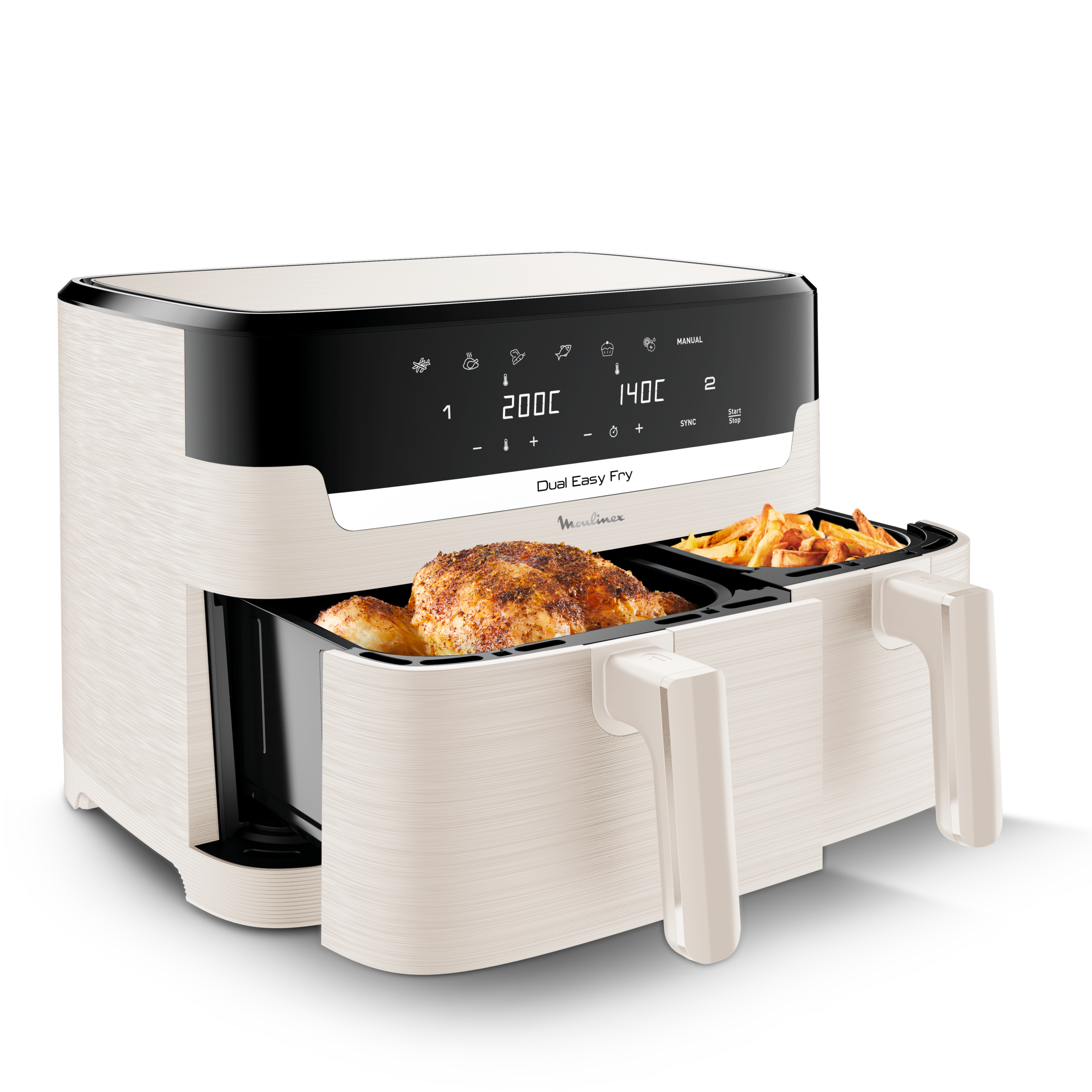Dual Easy Fry, Freidora de aire, Doble cesta, 8,3 L