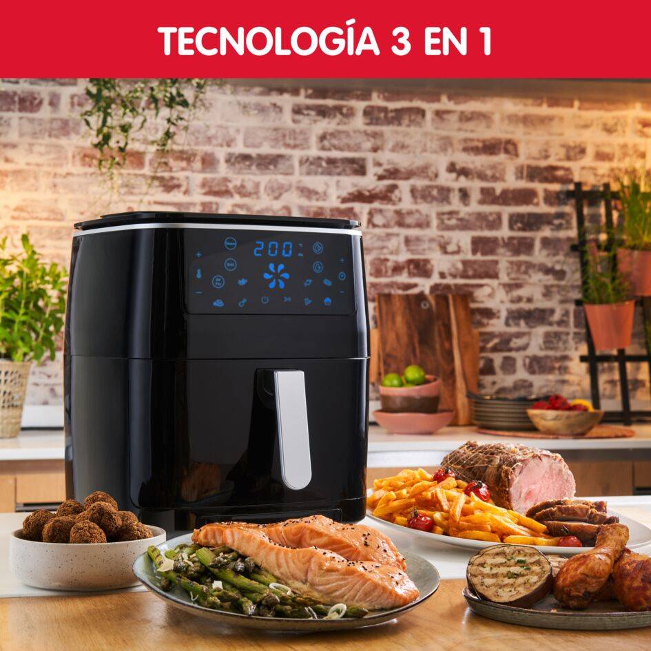 Easy Fry Grill & Steam, Freidora de Aire, Negro