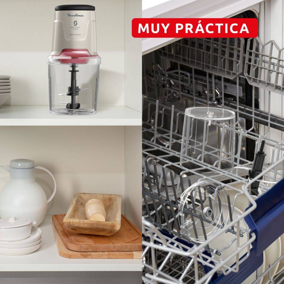 Easy Press, Picadora eléctrica de alimentos, 500 ml, 600 W, 4 cuchillas afiladas