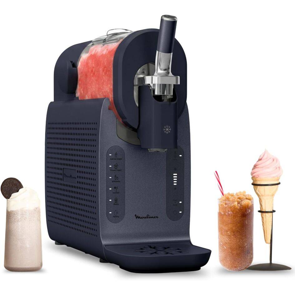 Heladera Freezi, Prepara helados y bebidas heladas al momento, 5 programas automáticos, Silenciosa, 8 raciones, Azul