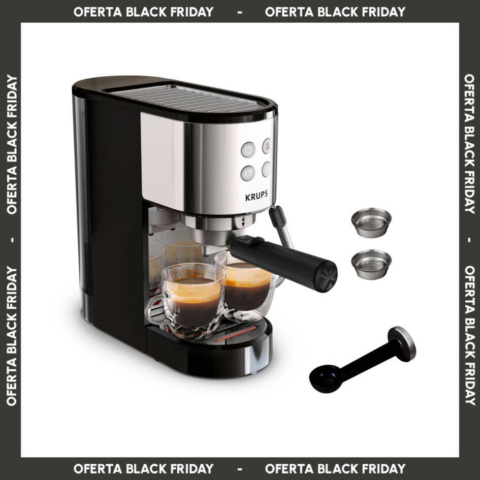 Virtuoso Essential, Cafetera espresso de bomba, 15 bares, Inox 