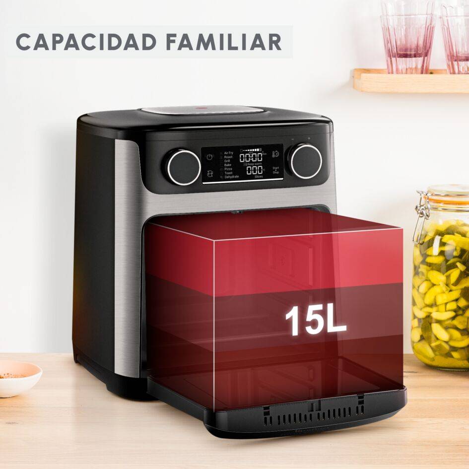Easy Fry Multifunction de 15&nbsp;L, Horno freidora de aire, Tamaño familiar, 9 en 1