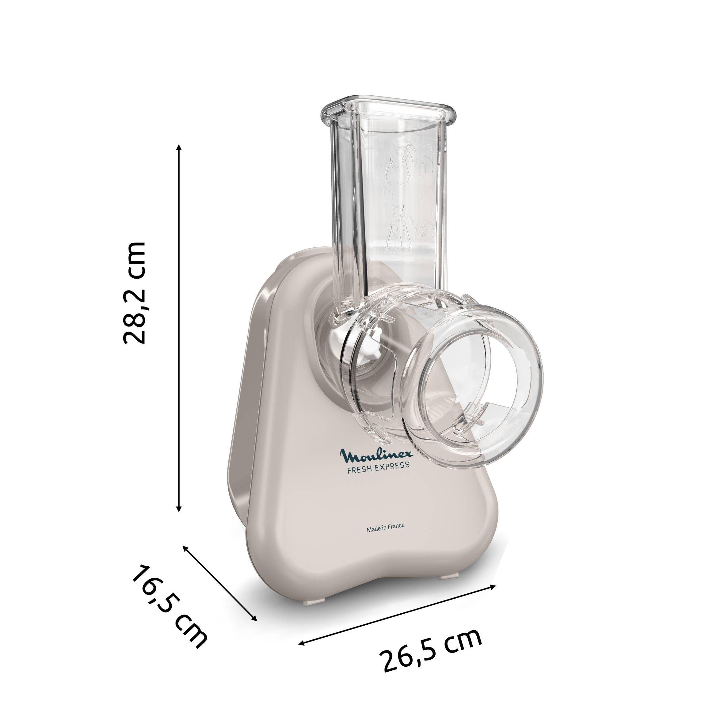 Fresh Express, Trituradora de verduras eléctrica, Sistema de extracción directa, Tritura-rebana-ralla, Gris claro