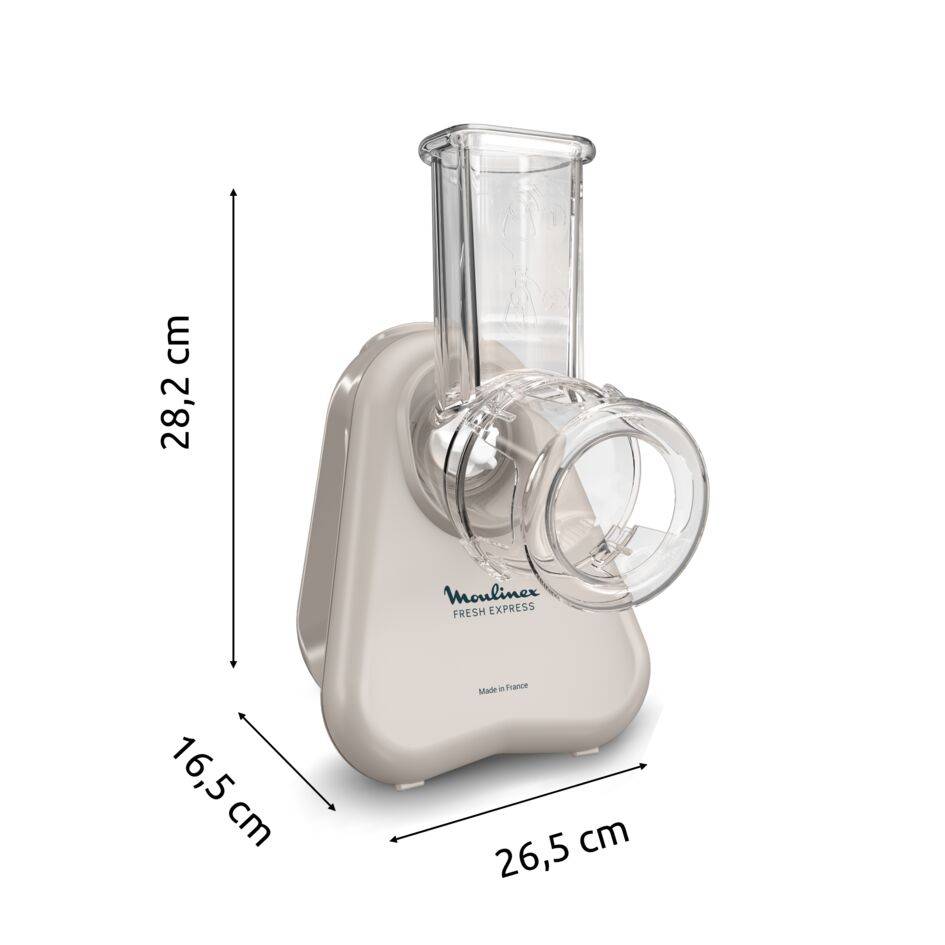 Fresh Express, Trituradora de verduras eléctrica, Sistema de extracción directa, Tritura-rebana-ralla, Gris claro