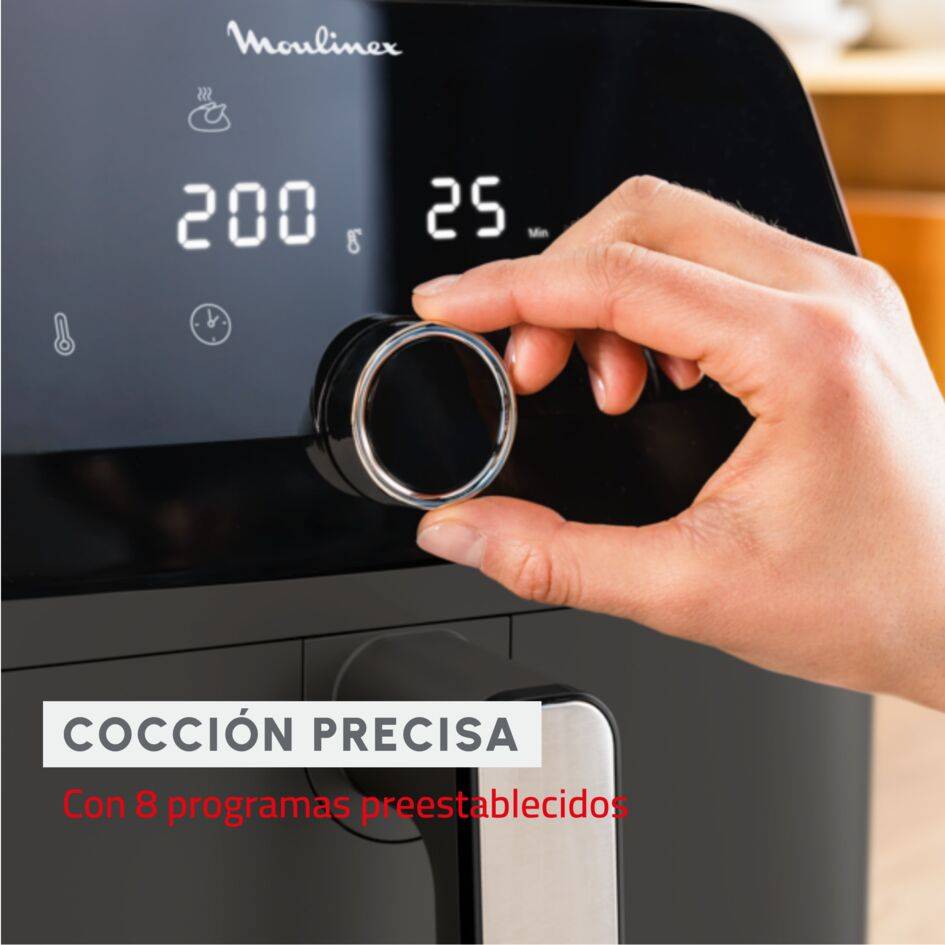 Easy Fry Mega, Freidora de Aire, Capacidad de 7,5 L, 8 Programas, Diseño Compacto
