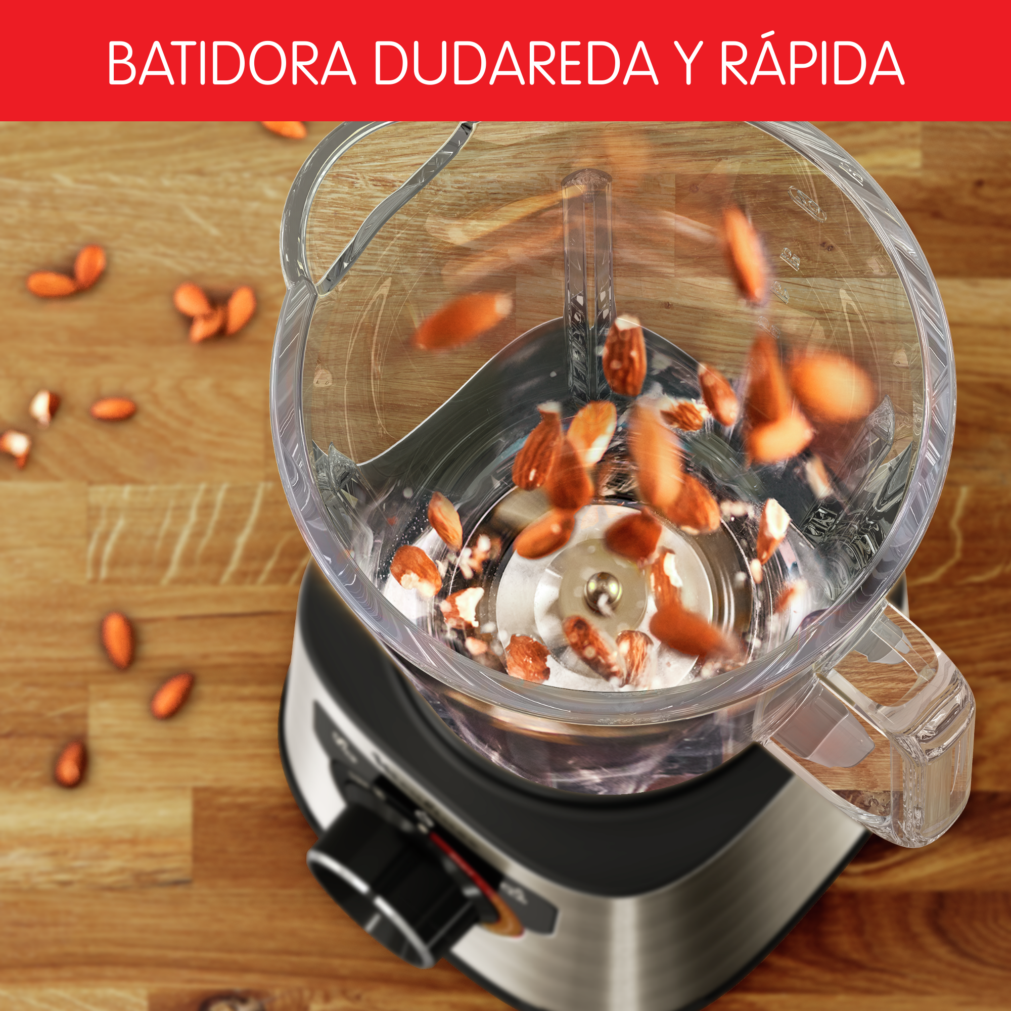 Perfectmix+, Batidora de Vaso, 1200W, Cristal , Inox