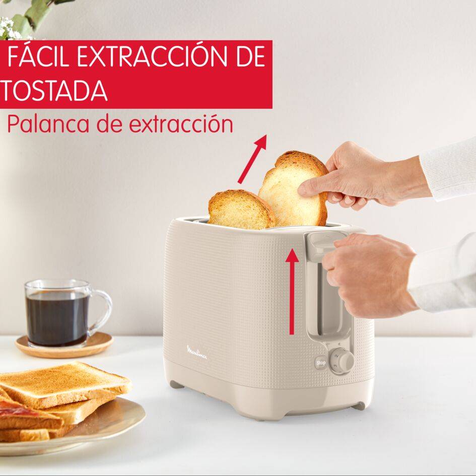 Morning, Tostadora de 2 Ranuras, Beige, 7 Niveles de Tostado