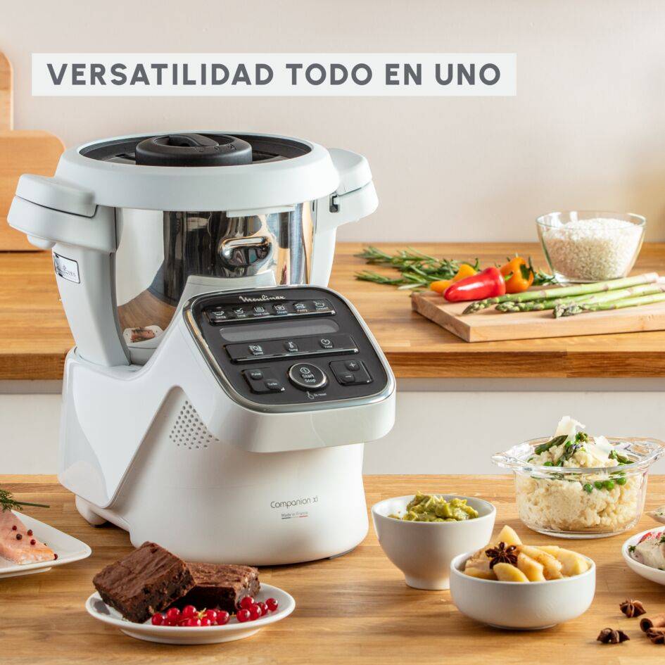 Companion XL, Robot de cocina, 12 programas automáticos, 3 L, 1500 W, 6 accesorios, Blanco