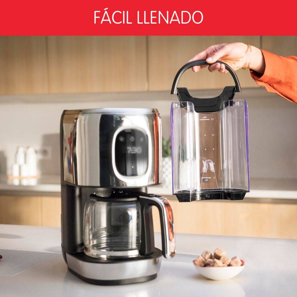 Majestuo Cafetera de Filtro, 10 Tazas, Pantalla Táctil, Blanca