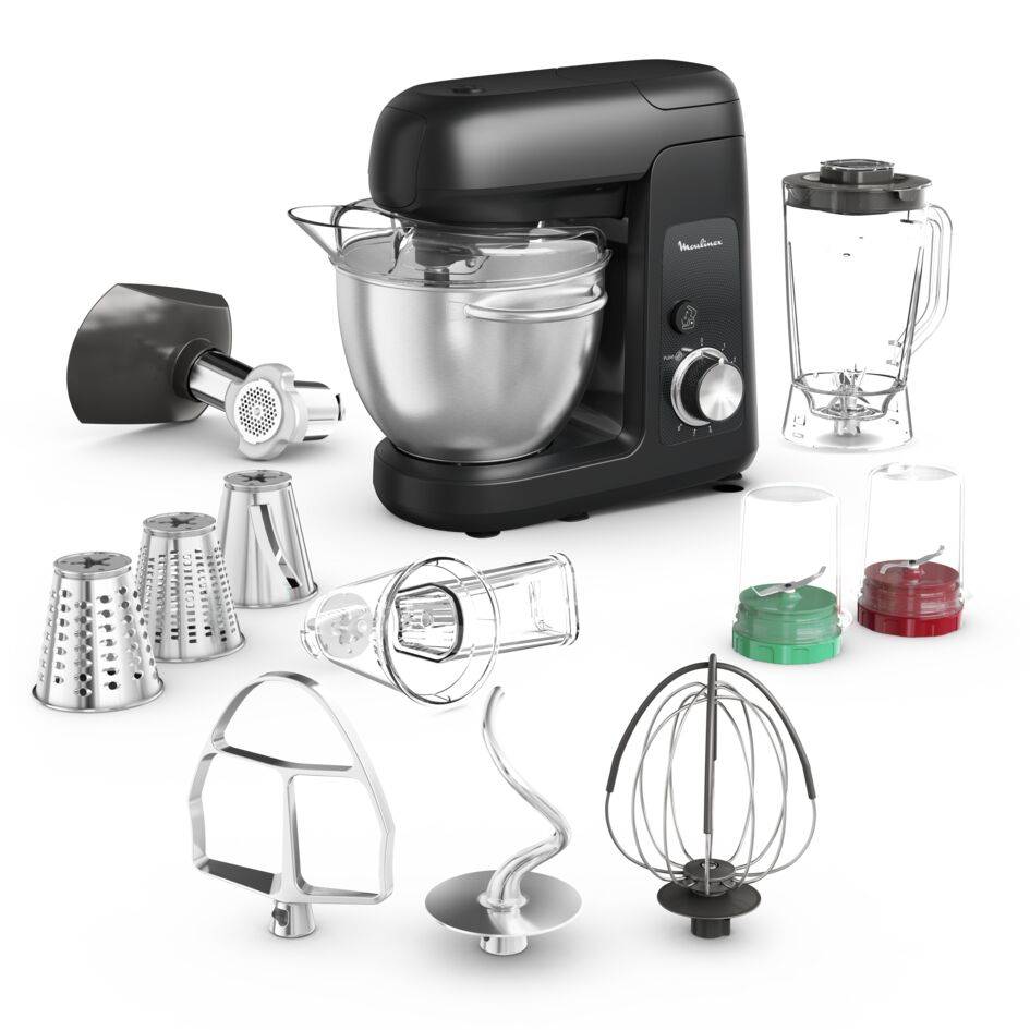 Bake Partner, Robot de repostería, 1100&nbsp;W, Negro