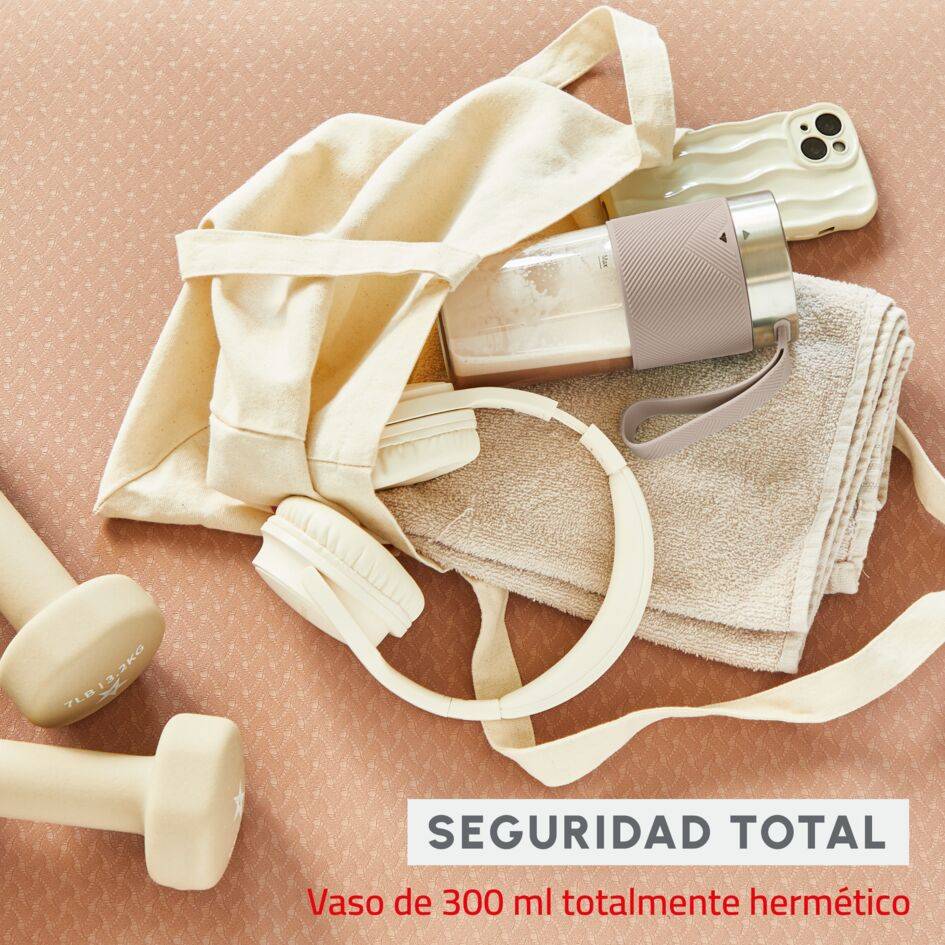 Lightmix, Batidora portátil, 300 ml, Potente, Ligera, Color Arena