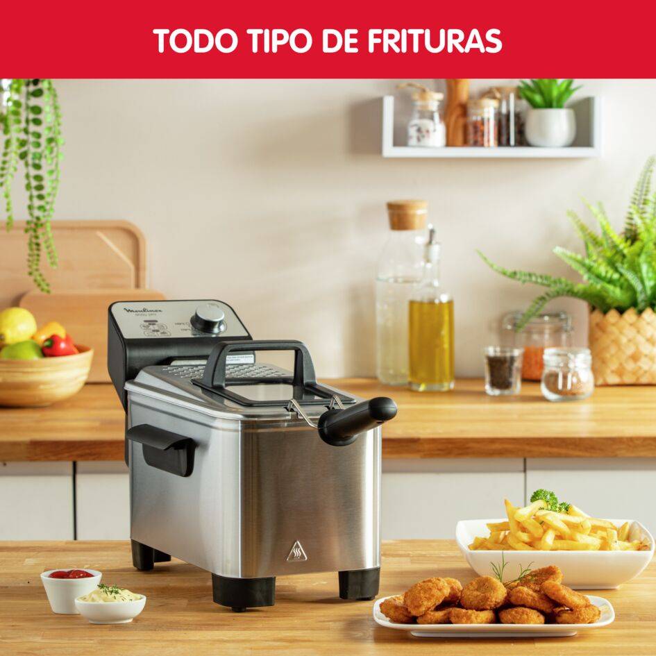 EasyPro, Freidora de aceite, 3 L, Apta para lavavajillas