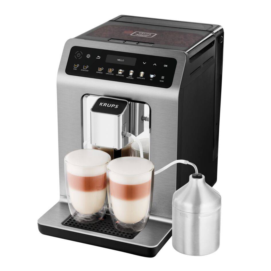Espresso Evidence Plus, 19 preajustes de bebidas, Interfaz a color, Sistema One-Touch Double Cappuccino, Autolimpieza, Metal