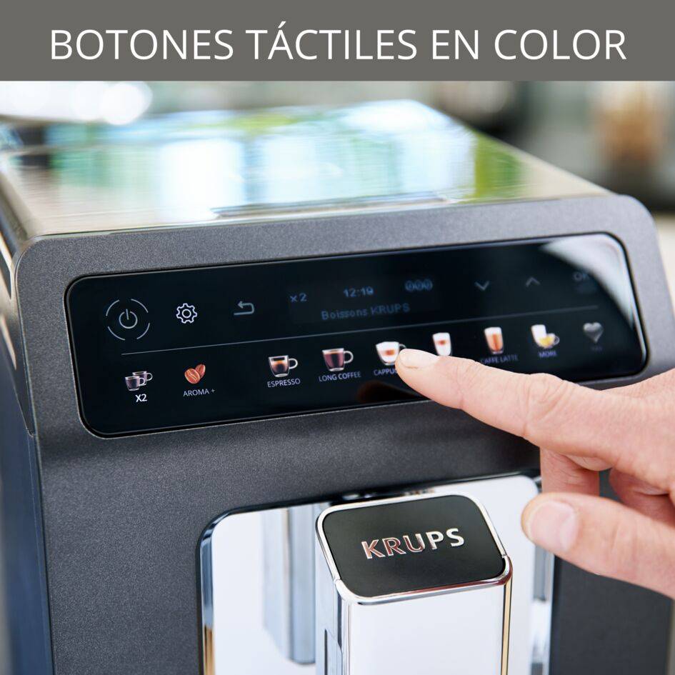 Evidence One, cafetera super automática, 12 ajustes personalizados, 3 opciones de intensidad, Gris