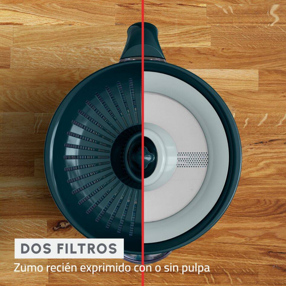 Vitapress, Exprimidor de cítricos, Gran capacidad, 1L, Dos filtros, Tapa protectora