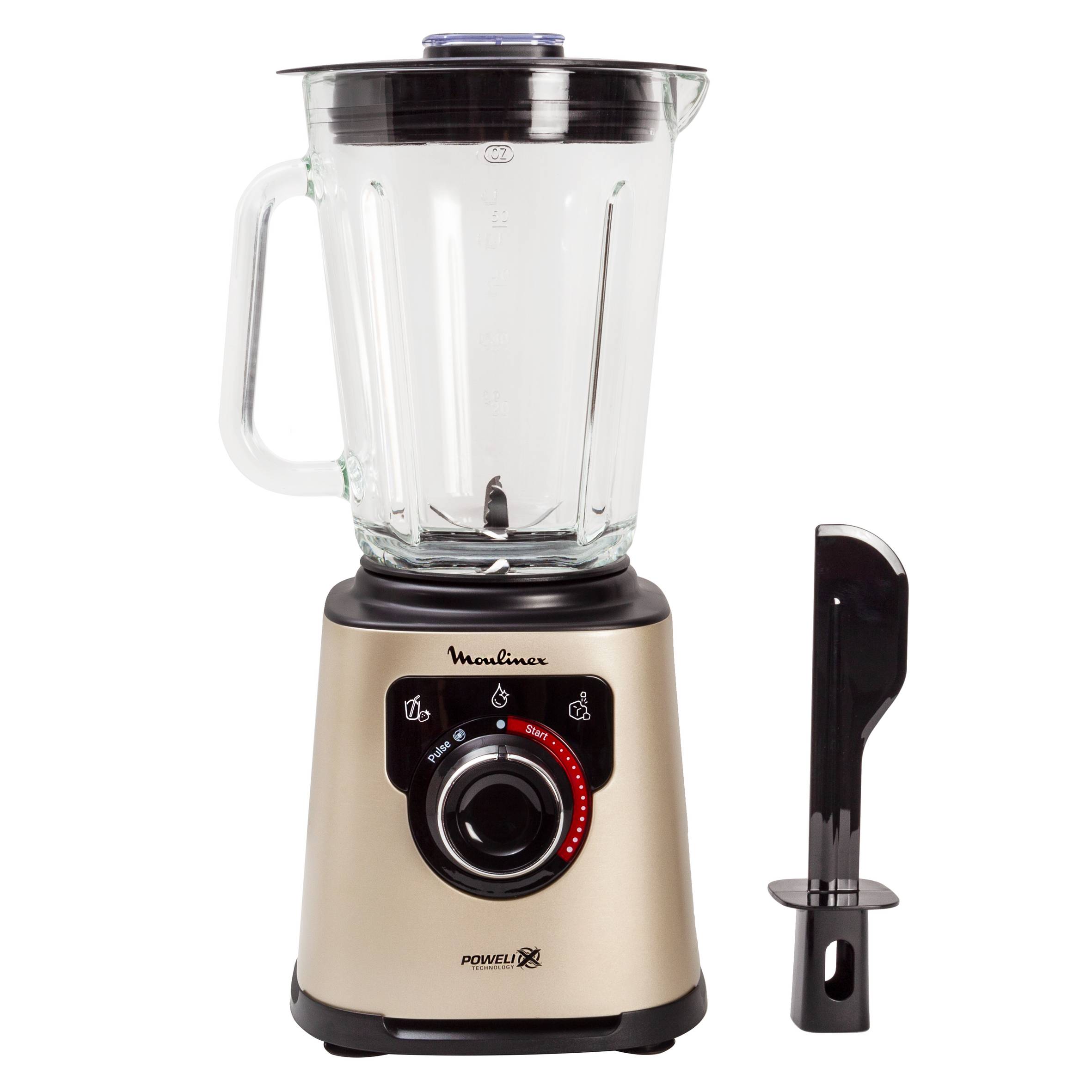 PerfectMix +, Batidora de alta velocidad, tecnología de cuchillas Powelix, 1,5 L de capacidad, Metal