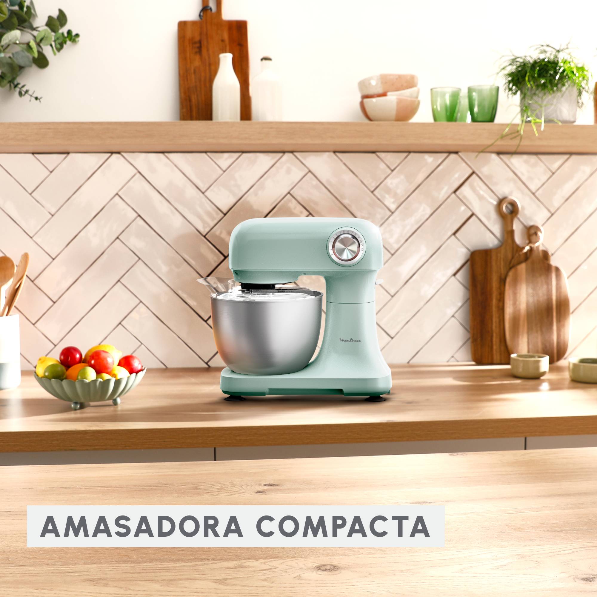 Bake Easy, Robot de repostería, Amasadora,12 velocidades, Compacta, Fácil de usar, Accesorios incluidos