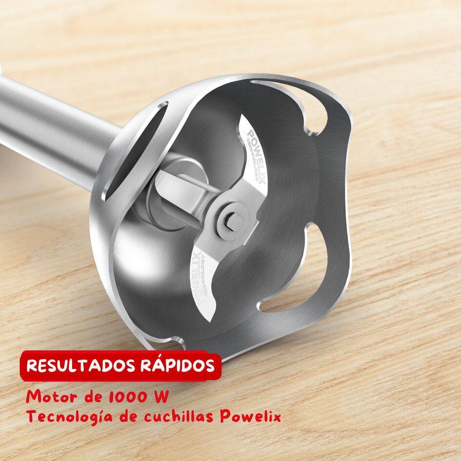 Easy Milker & Quickchef+, Robot de hacer leche vegetal con batidora de mano, Cuchillas Powelix, 20 velocidades