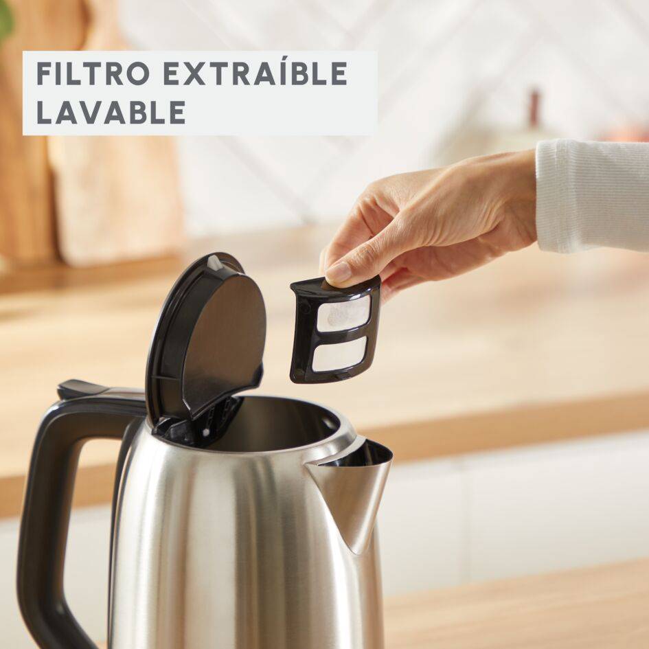 Subito, Hervidor de agua eléctrico, Indicador de una taza, Apertura con una sola mano