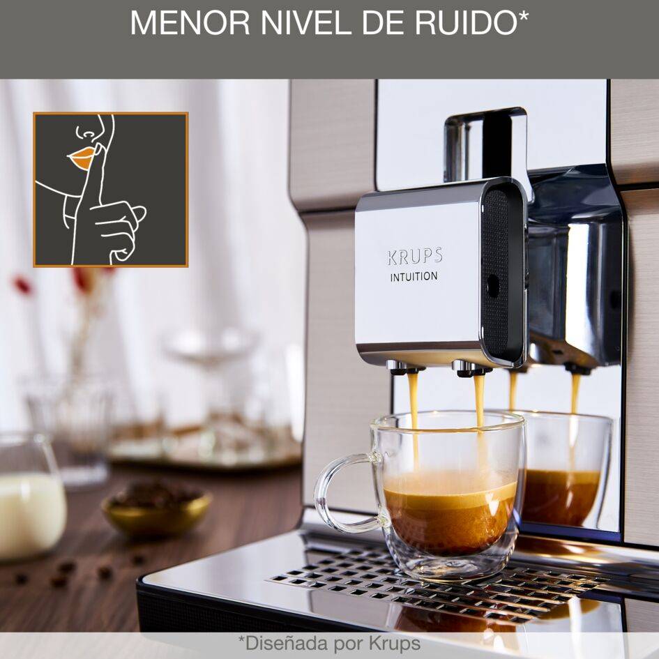 Intuition Experience +, Cafetera Superautomática, Pantalla táctil , 21 recetas calientes y frías, Jarra de leche Tecnología Milk Advance