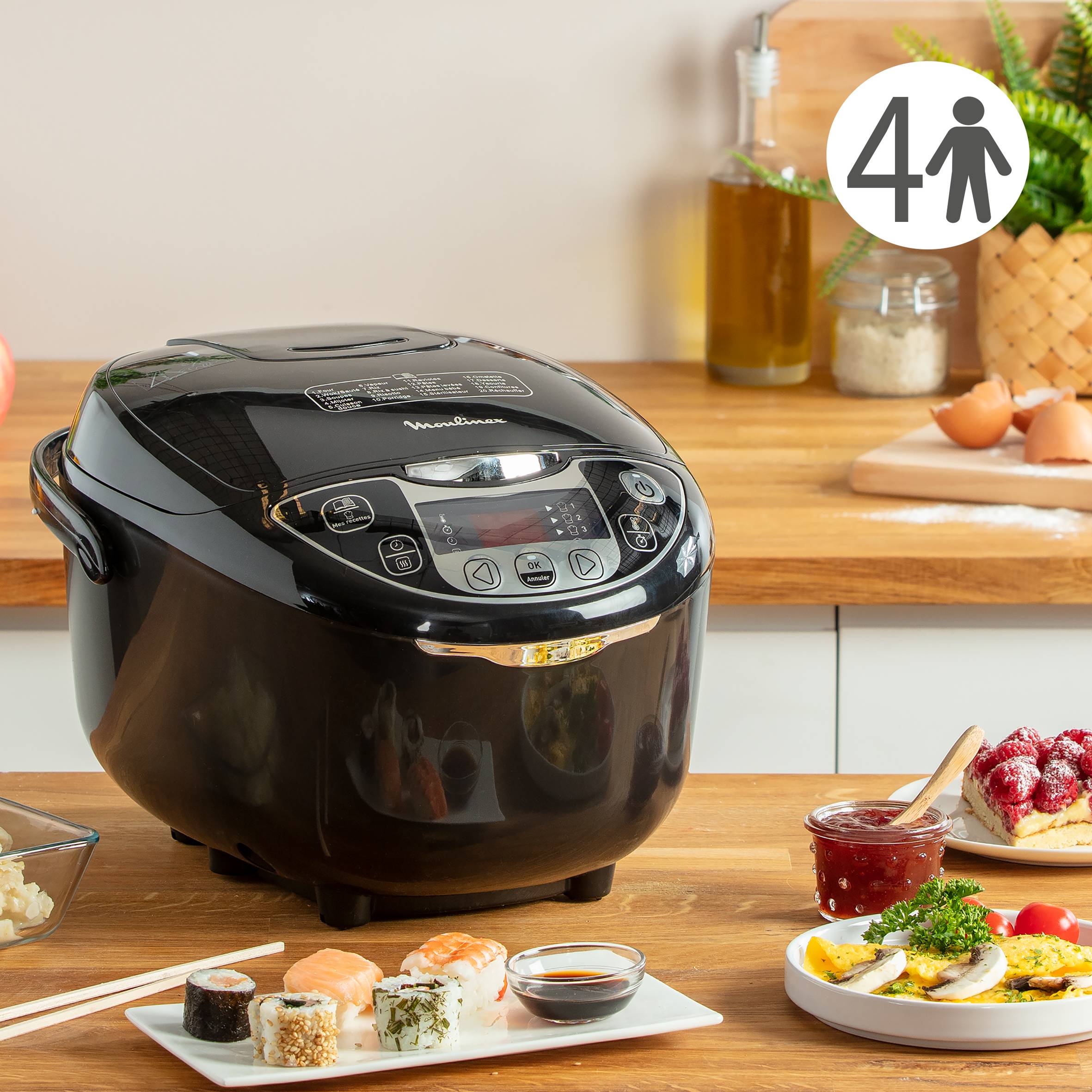 Fuzzy Logic 25&nbsp;en 1, Olla eléctrica programable, 5 L, 25 funciones automáticas, Negro