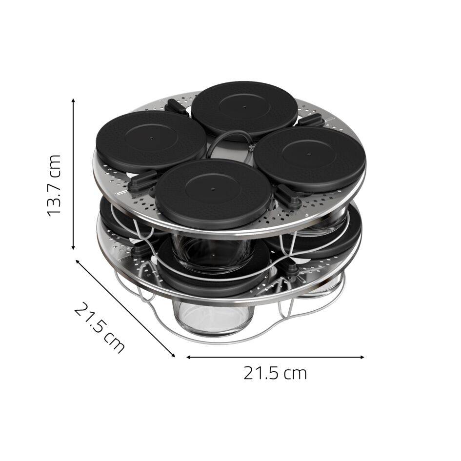 Set de 8 frascos, accesorio para aparato de cocina multifuncional Cookeo, manipulación sencilla XA6140E21