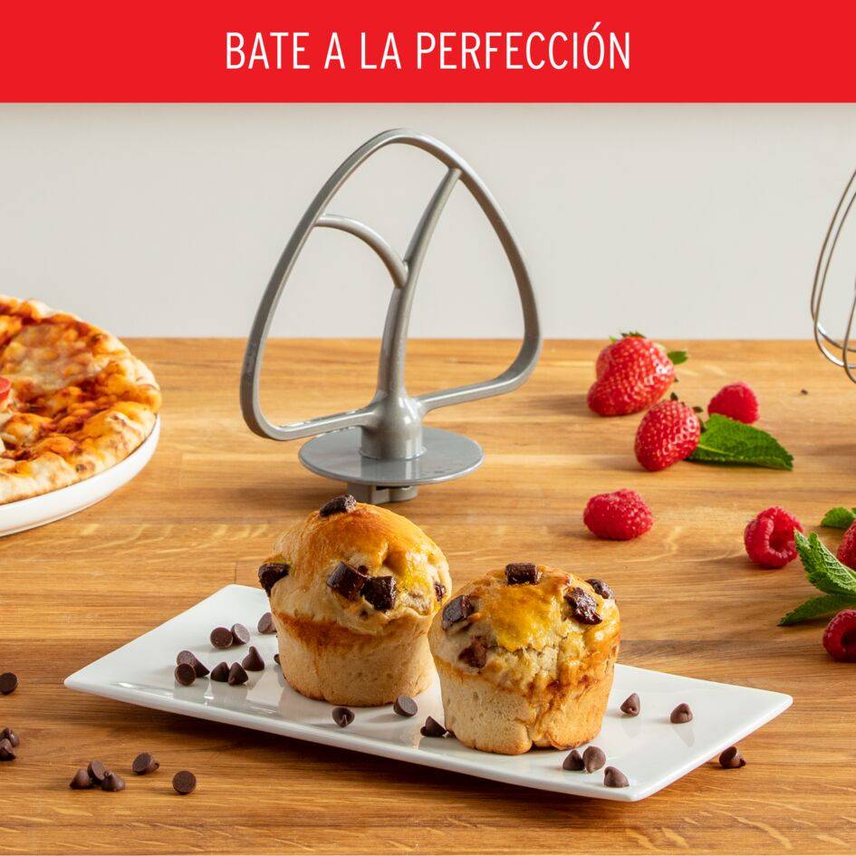 Masterchef Essential, Amasadora, 800 W, Bol de acero inoxidable, 4,8 L, Kit de repostería