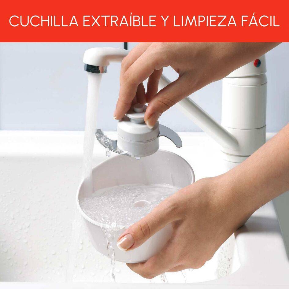 Moulinette, Picadora, 800 W, Sistema 1-2-3, 250 ml de capacidad, Sistema de bloqueo seguro