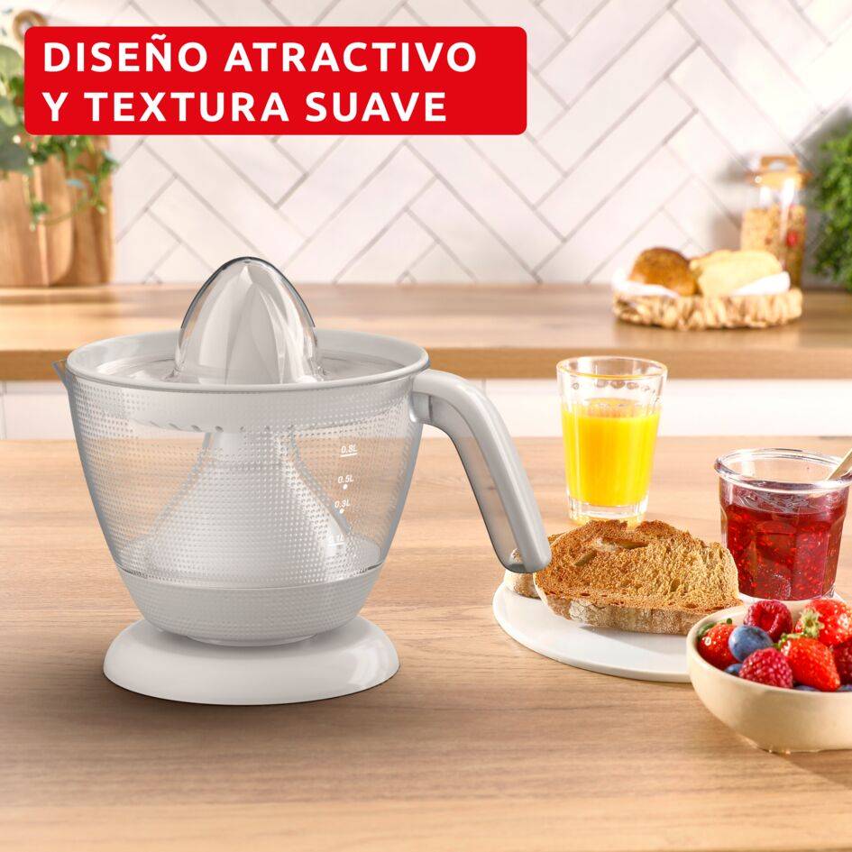 Morning Citrus Press, Exprimidor Eléctrico 800 ml, Diseño Elegante, 2 Filtros