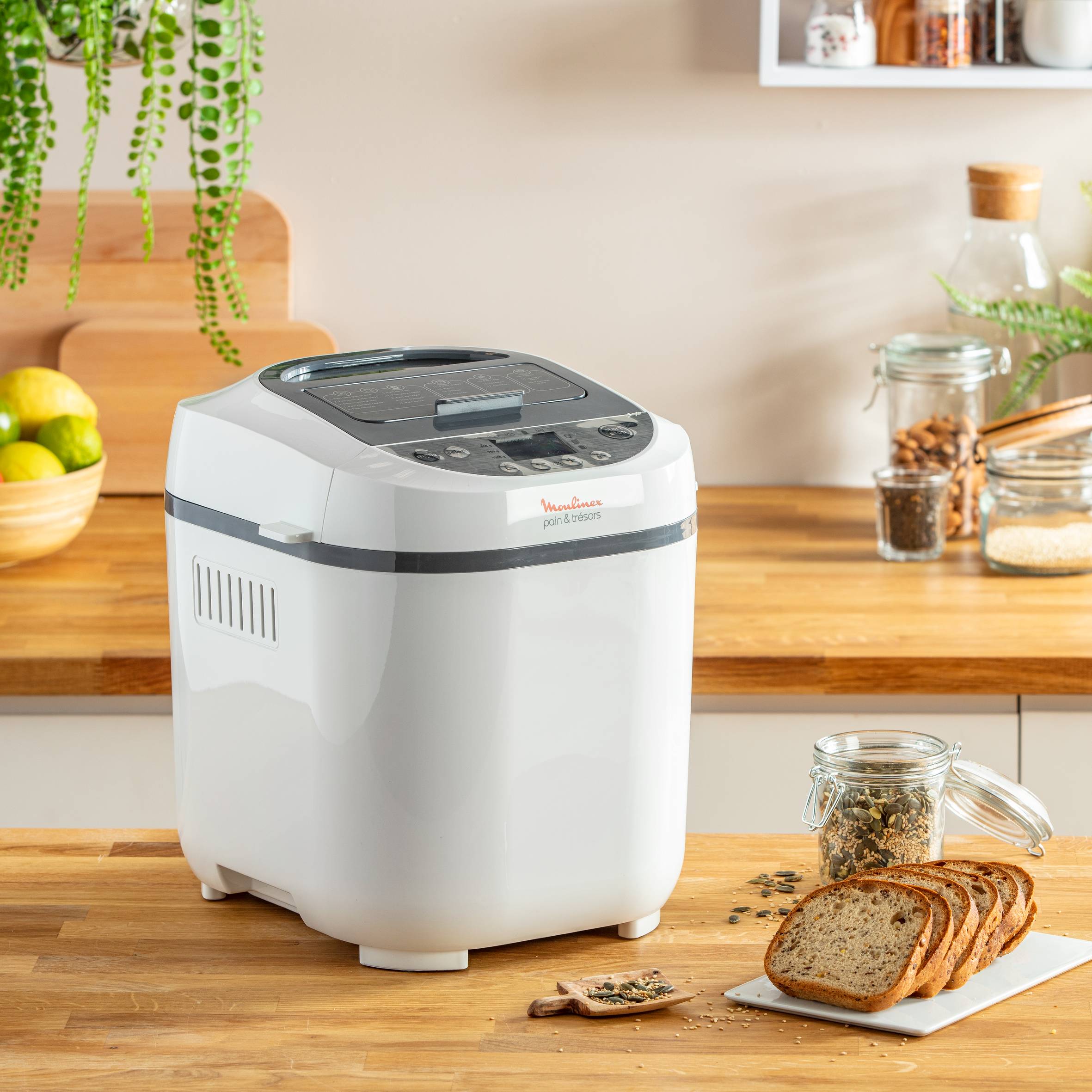 Pain et Trésors, Panificadora, 20 programas automáticos, 3 programas sin gluten, Blanco