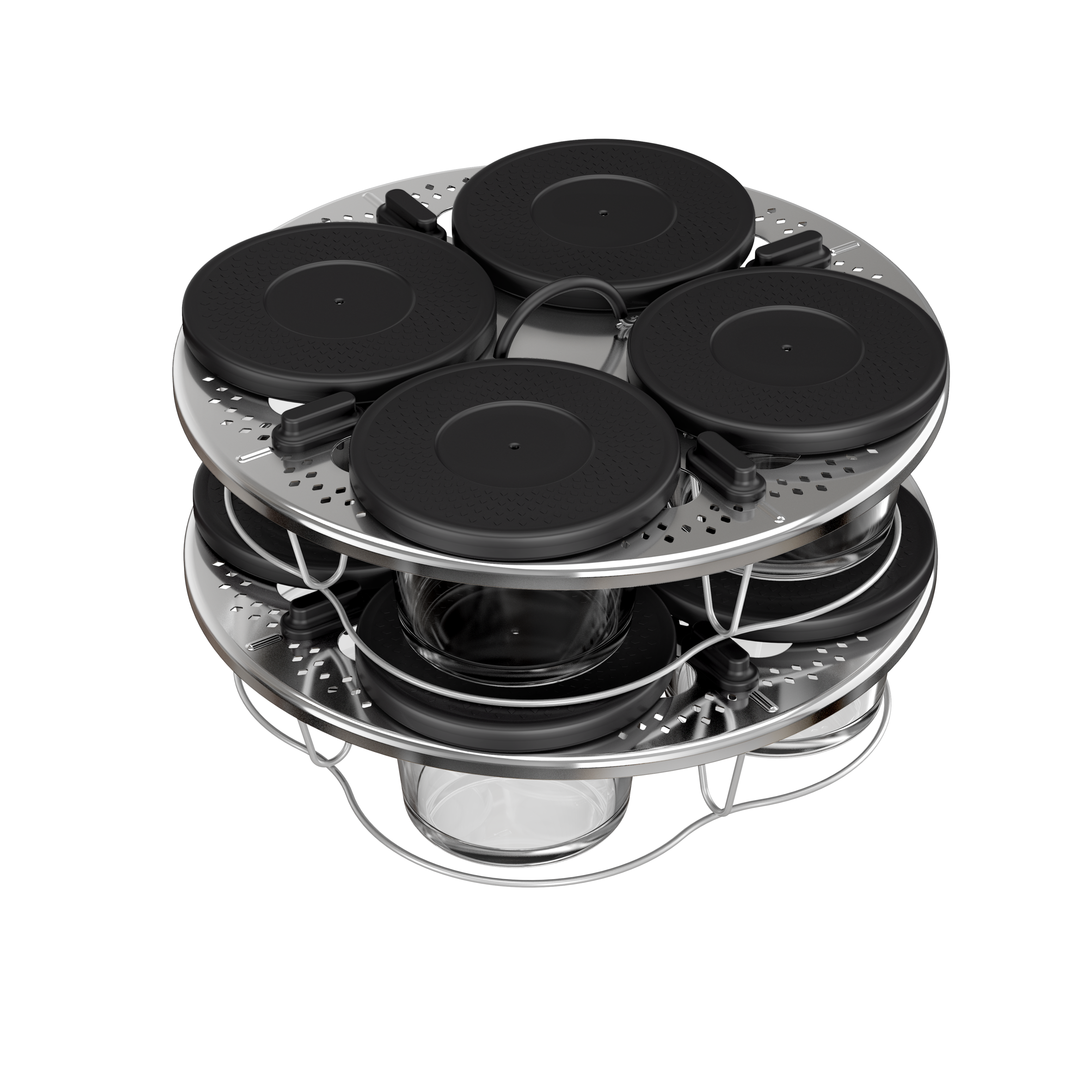 Set de 8 frascos, accesorio para aparato de cocina multifuncional Cookeo, manipulación sencilla XA6140E21