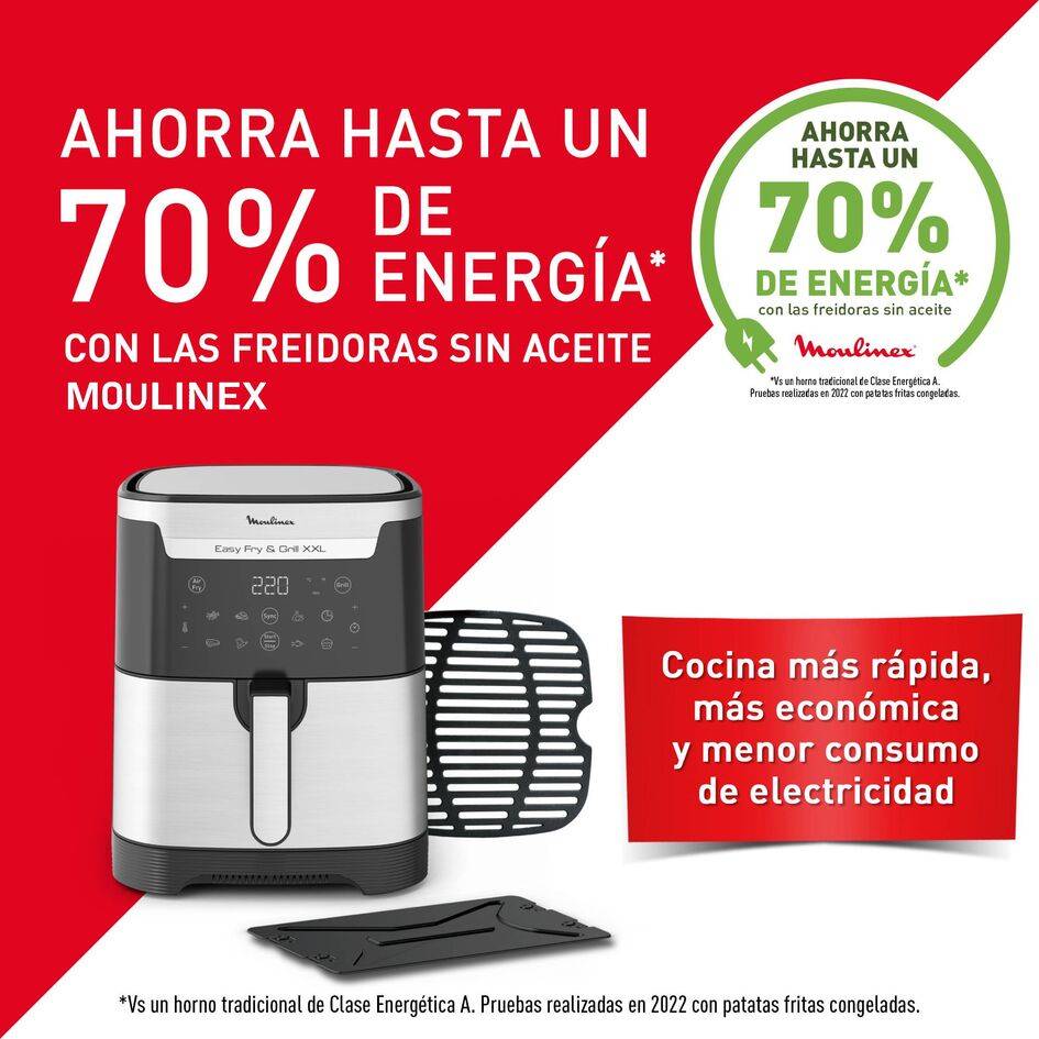 Easy Fry & Grill XXL , Freidora de Aire, 6,5L, Digital, Inox