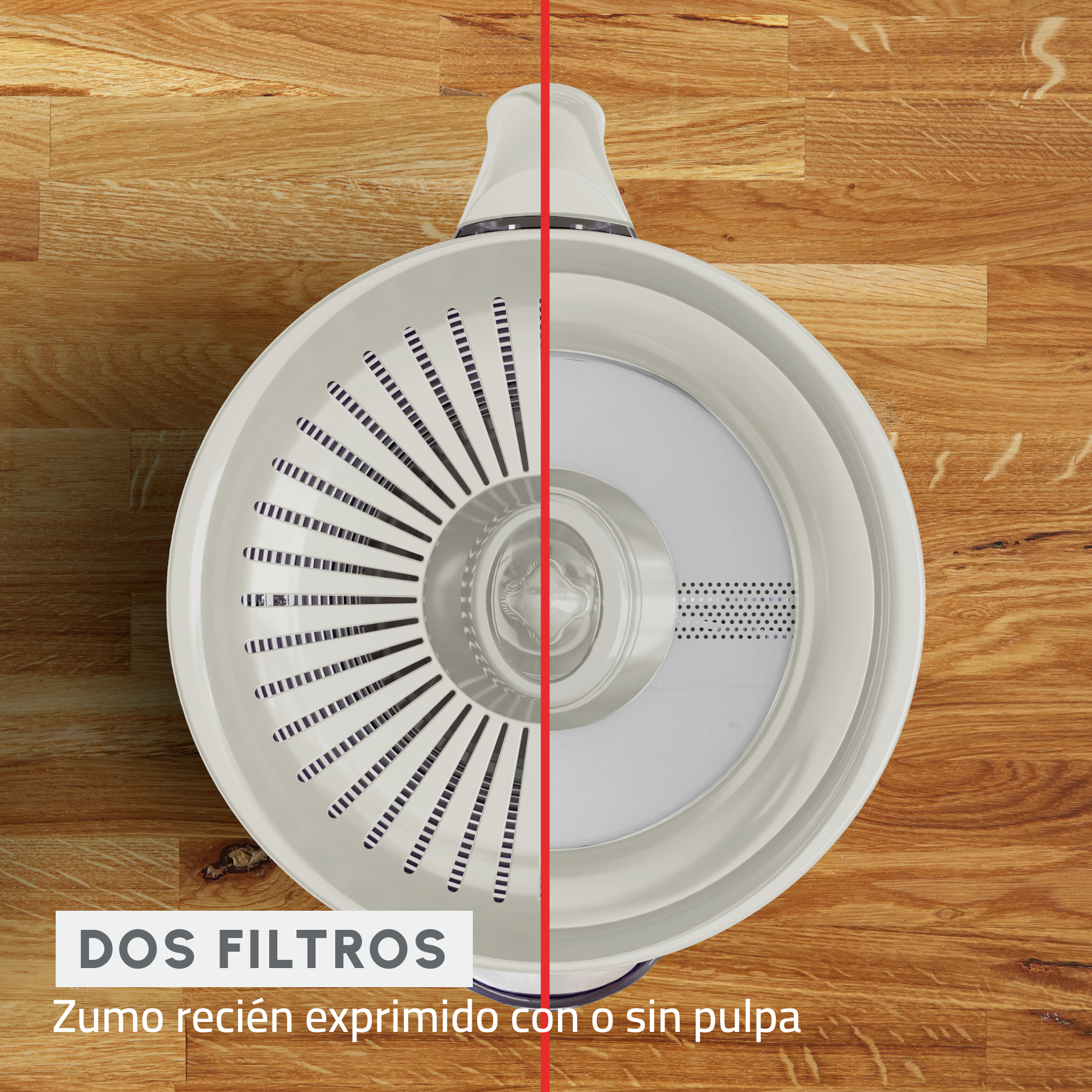 Vitapress, Exprimidor de cítricos, gran capacidad, dos filtros