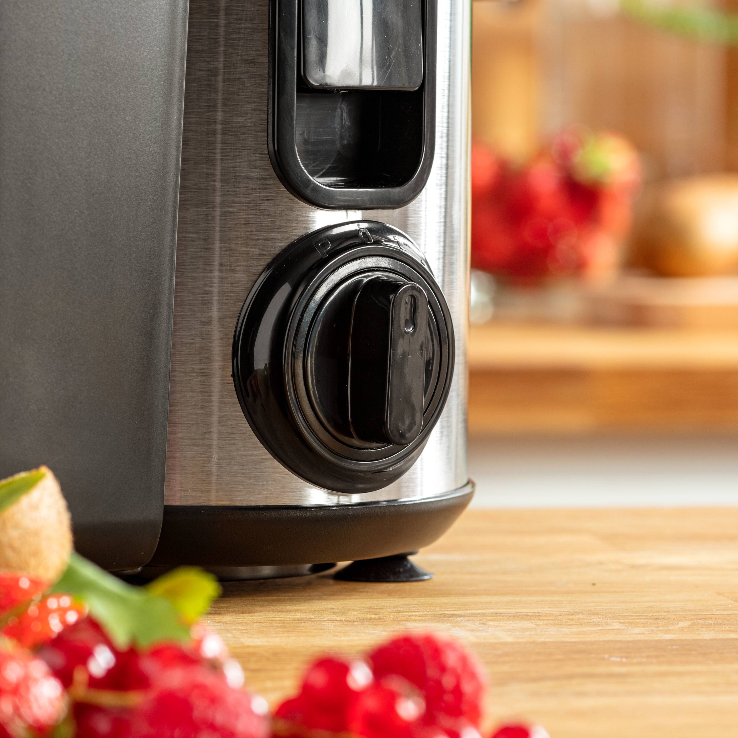 Frutelia+, Licuadora, 400 W, Alto rendimiento, Tubo de alimentación ancho, Acero inoxidable