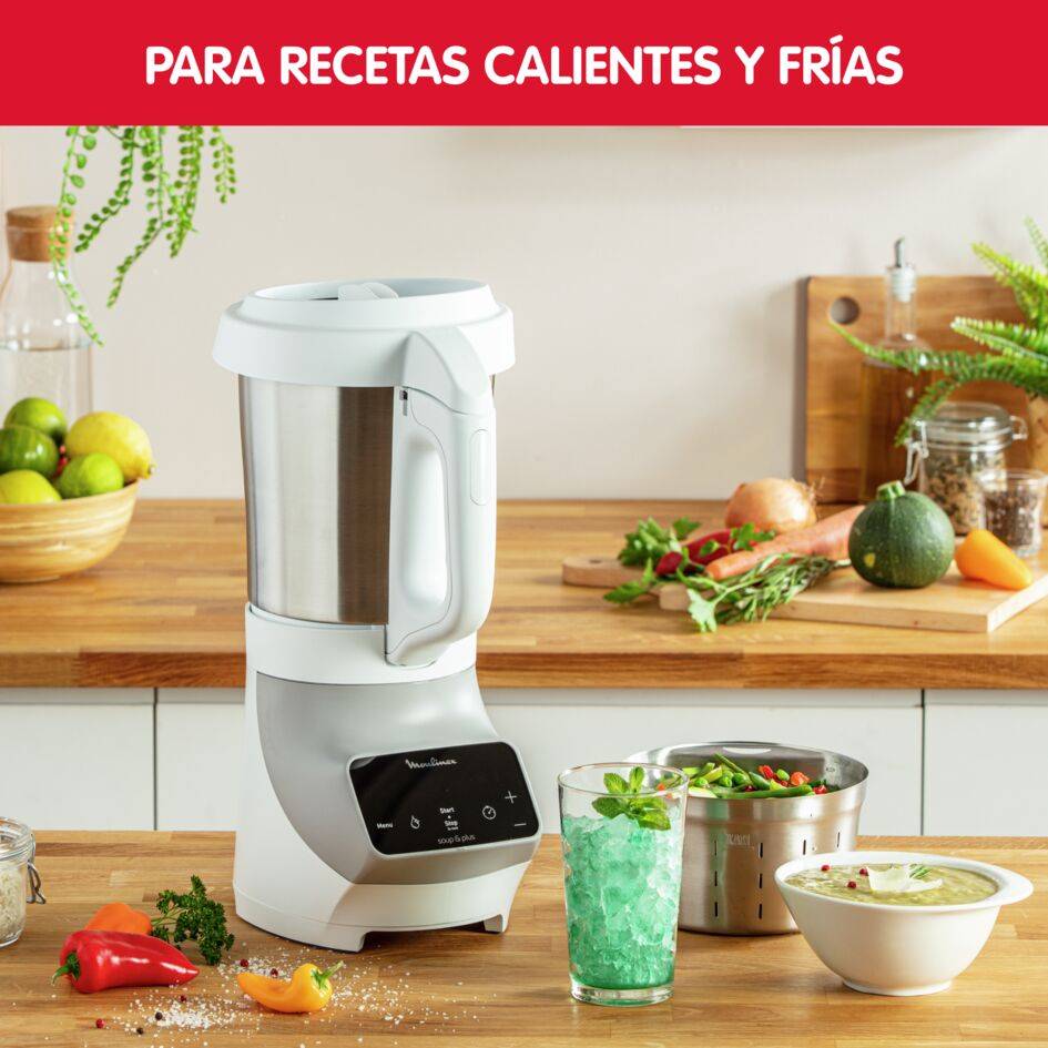 Soup&Plus, Sopera eléctrica, 2 L, 1100 W, Gris