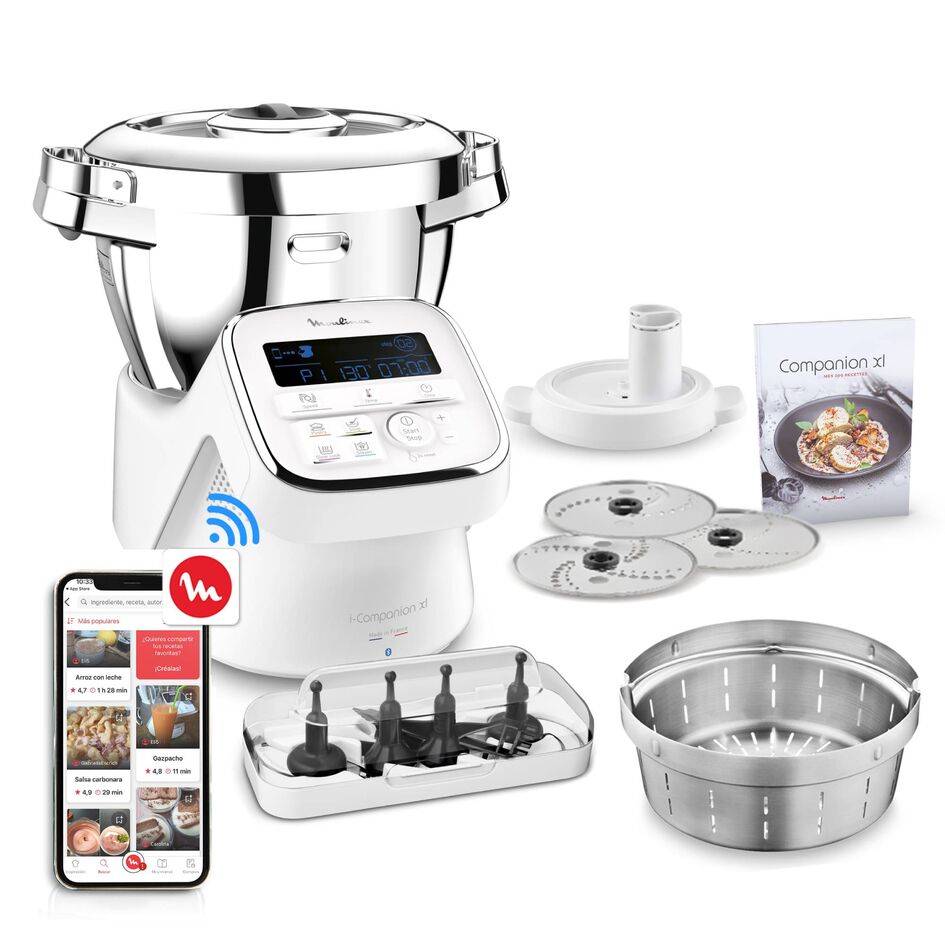 iCompanion XL, Robot de cocina, 3 L, 1500 W, 4 Programas Automáticos, Conexión Bluetooth