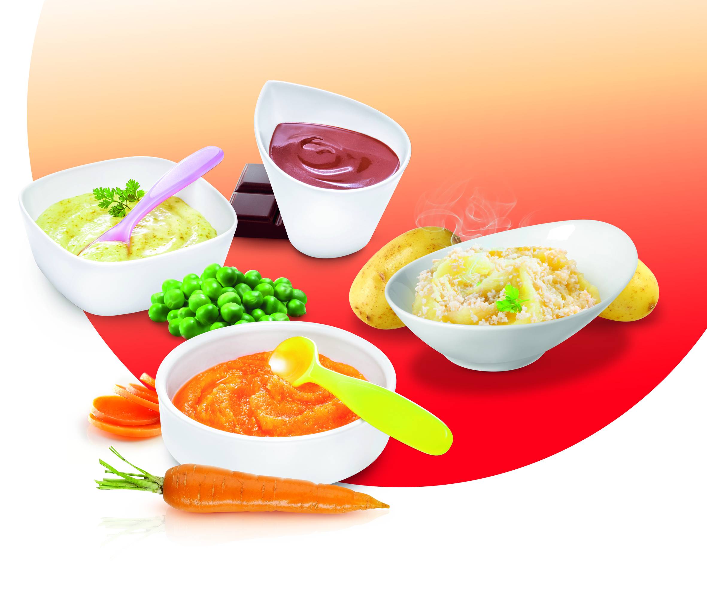 Recipiente mini tarros para bebé 20 recetas XF387E10 Moulinex