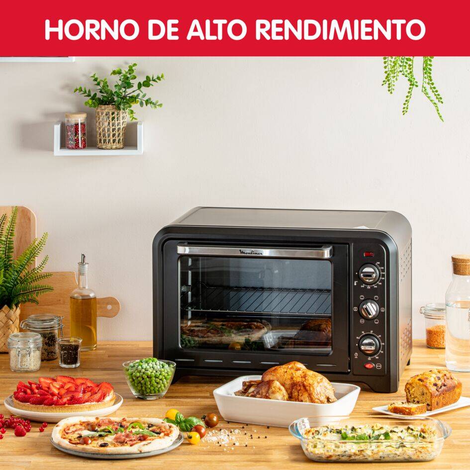 Optimo, Horno de convección, 39 L, 7 modos de cocción, Negro