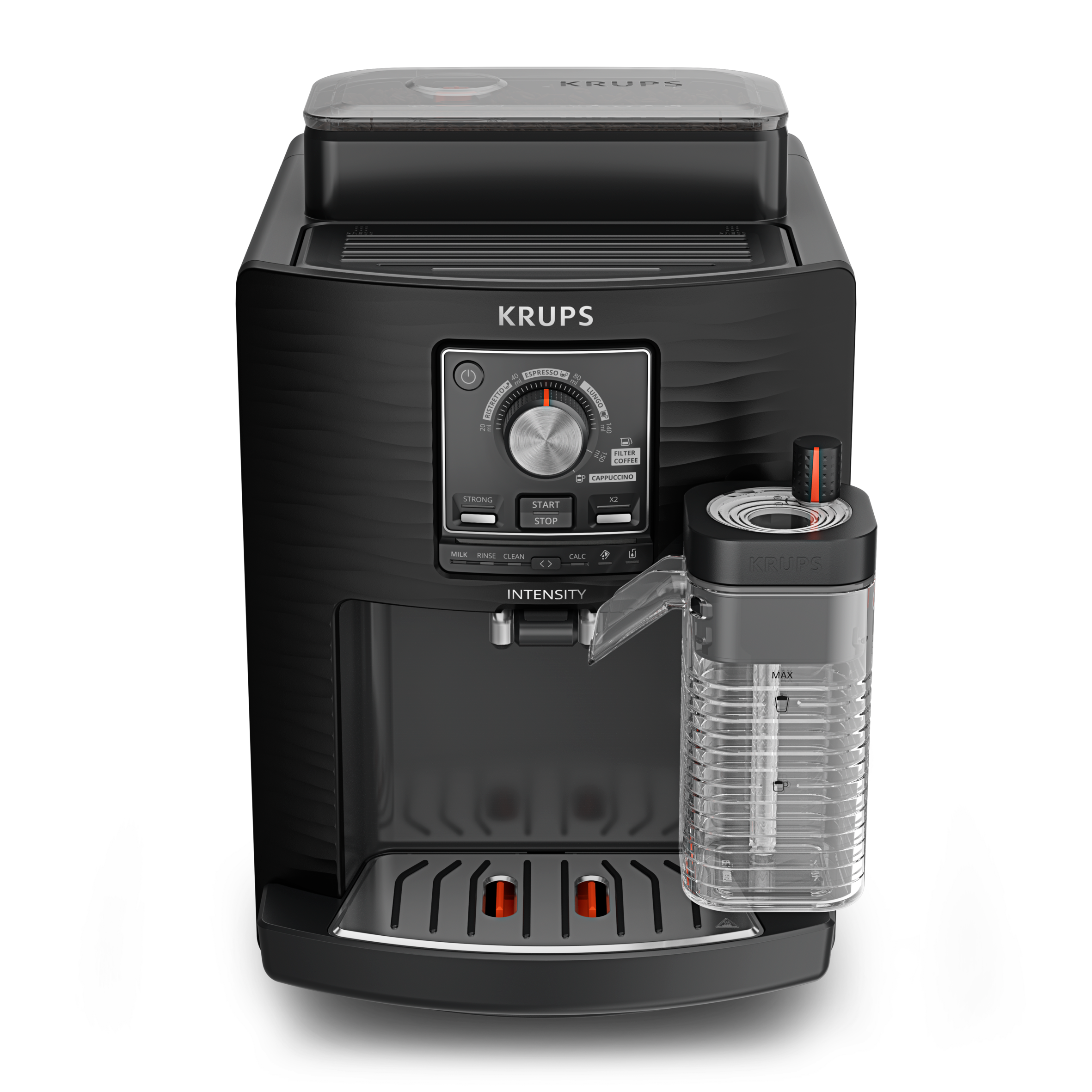 Intensity Milk, Cafetera Superautomática con Jarra de Leche, 5 Bebidas, Espumador de Leche Ajustable