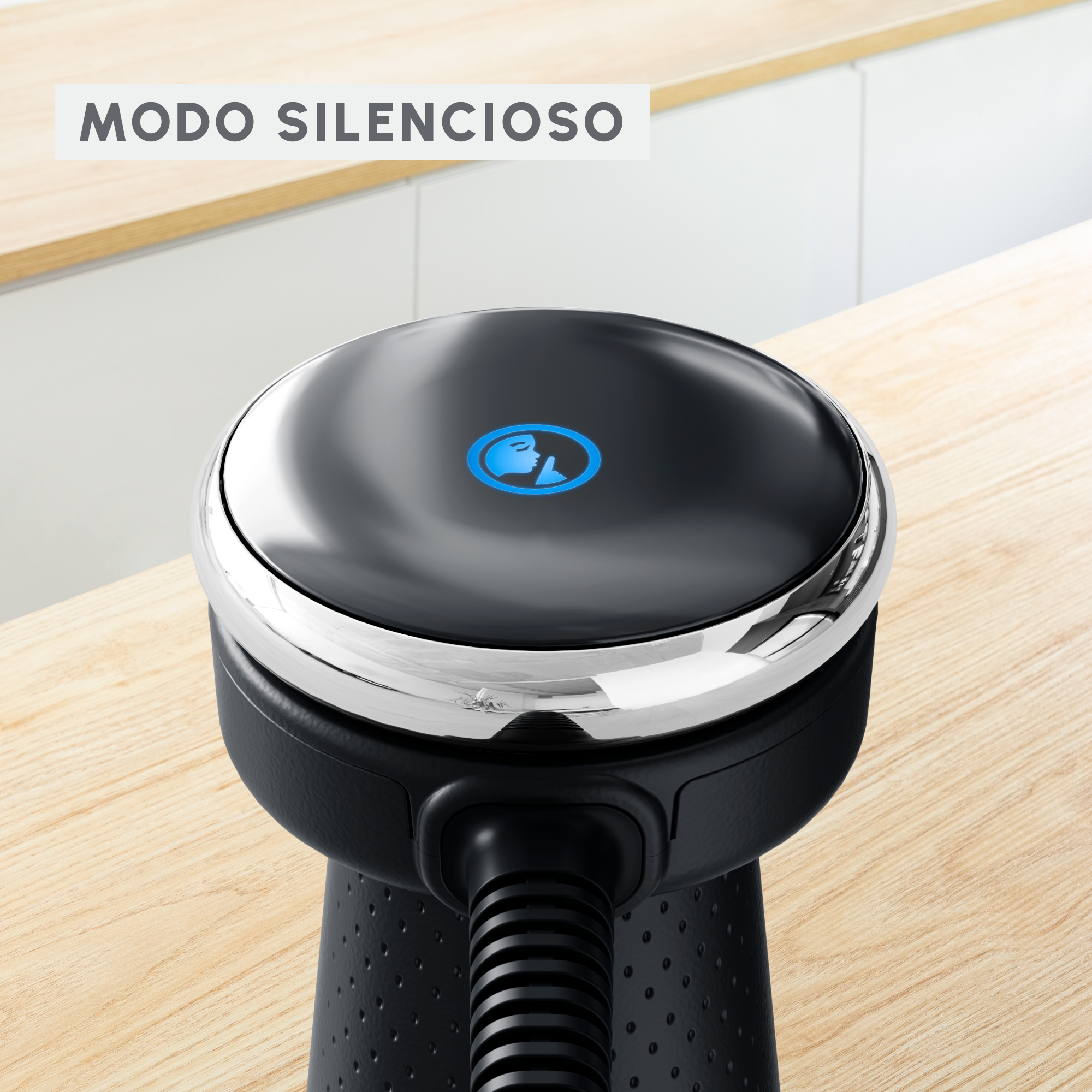 Quickchef+, Batidora de mano, cuchillas con tecnología Powelix , 20 velocidades, 4 en 1, Negra