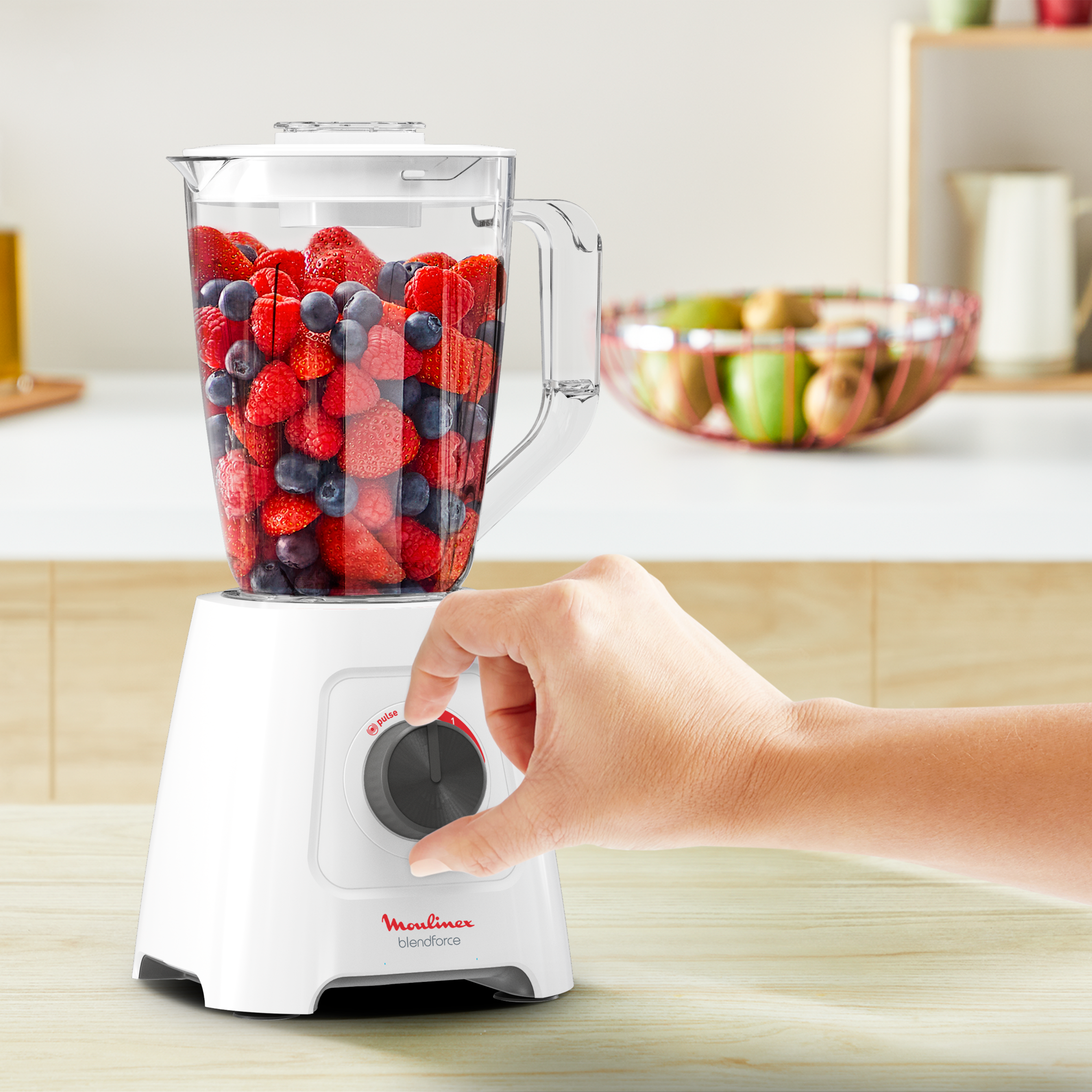 Blendforce, Bbatidora de vaso, 600 W, 3 velocidades, Blanca