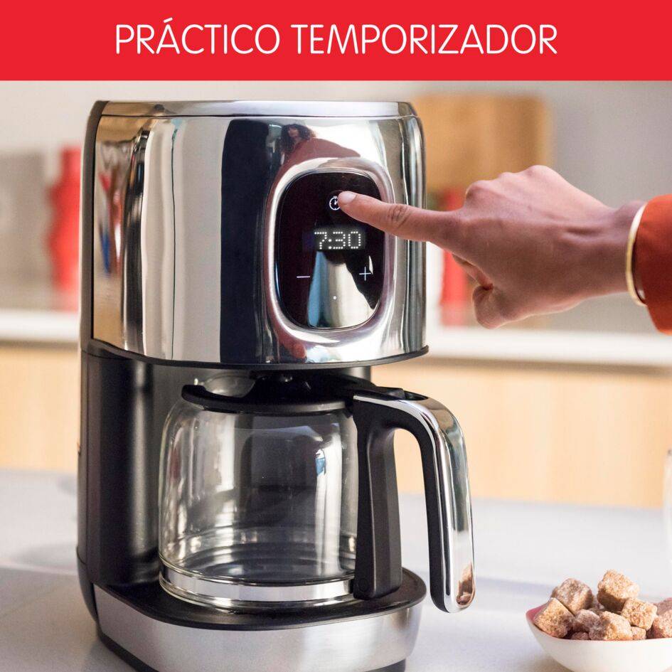 Majestuo Cafetera de Filtro, 10 Tazas, Pantalla Táctil, Blanca