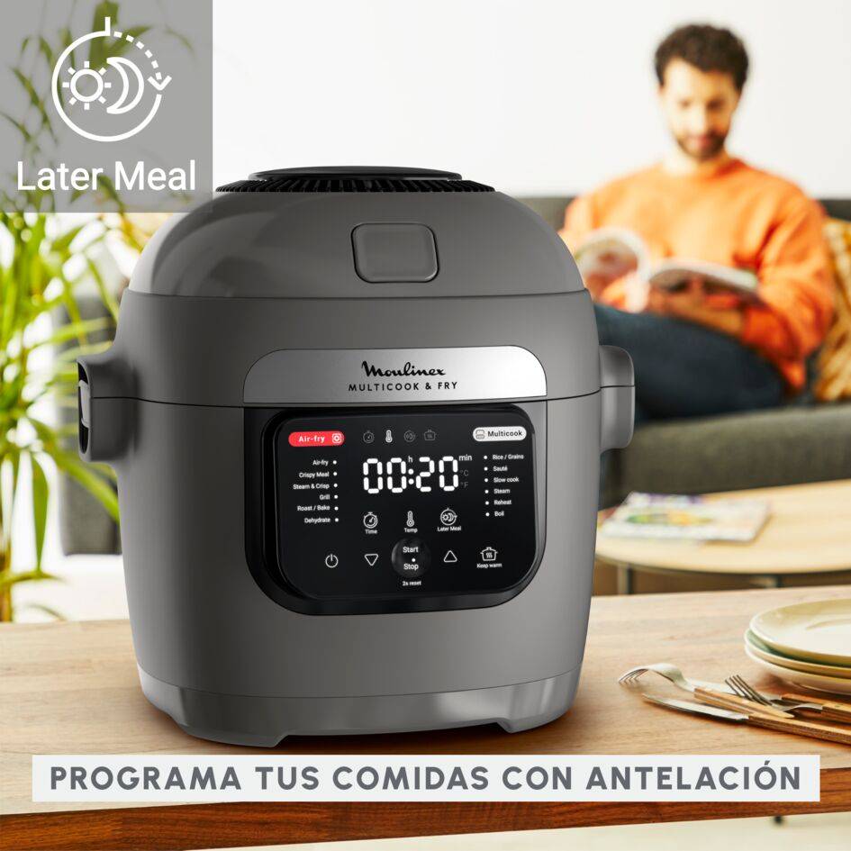 Multicook & Fry, Freidora de aire y robot de cocina, 12 programas automáticos, Resultados crujientes