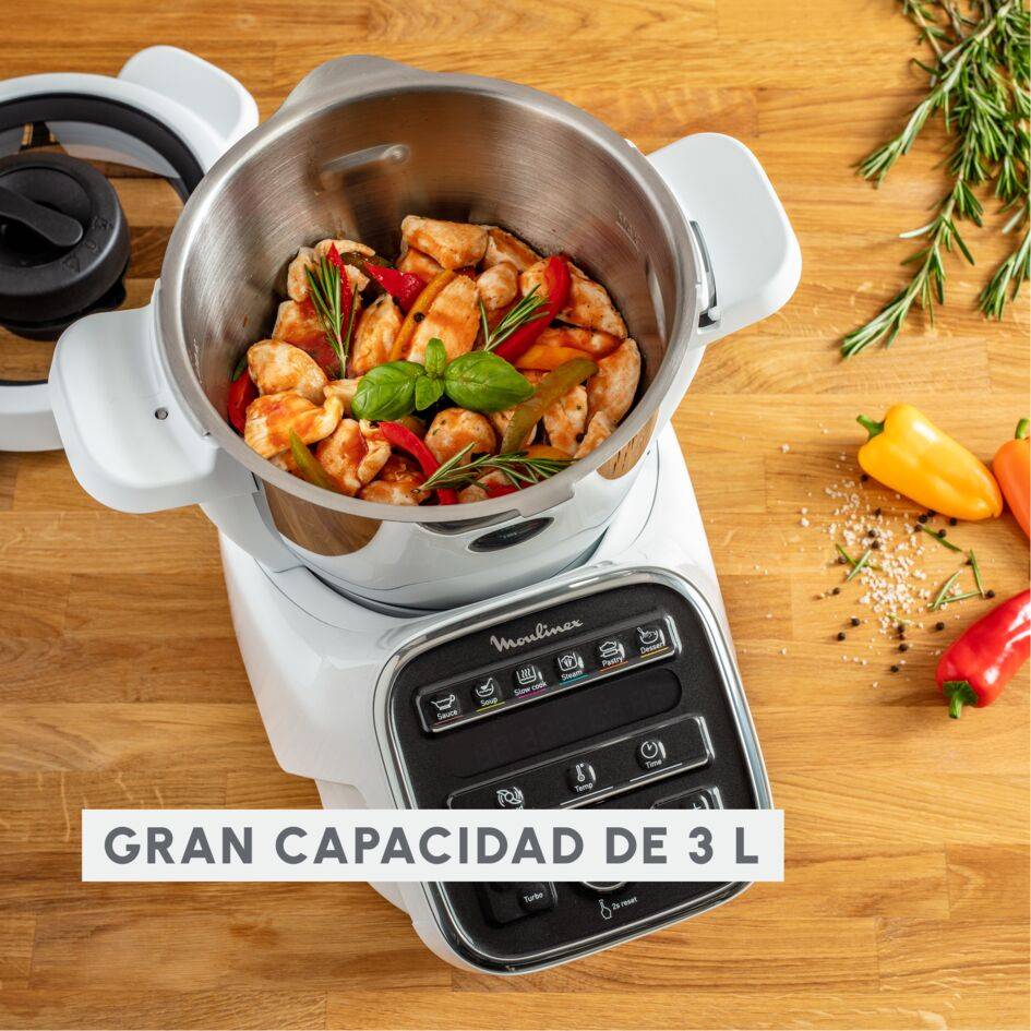 Companion XL, Robot de cocina, 12 programas automáticos, 3 L, 1500 W, 6 accesorios, Blanco