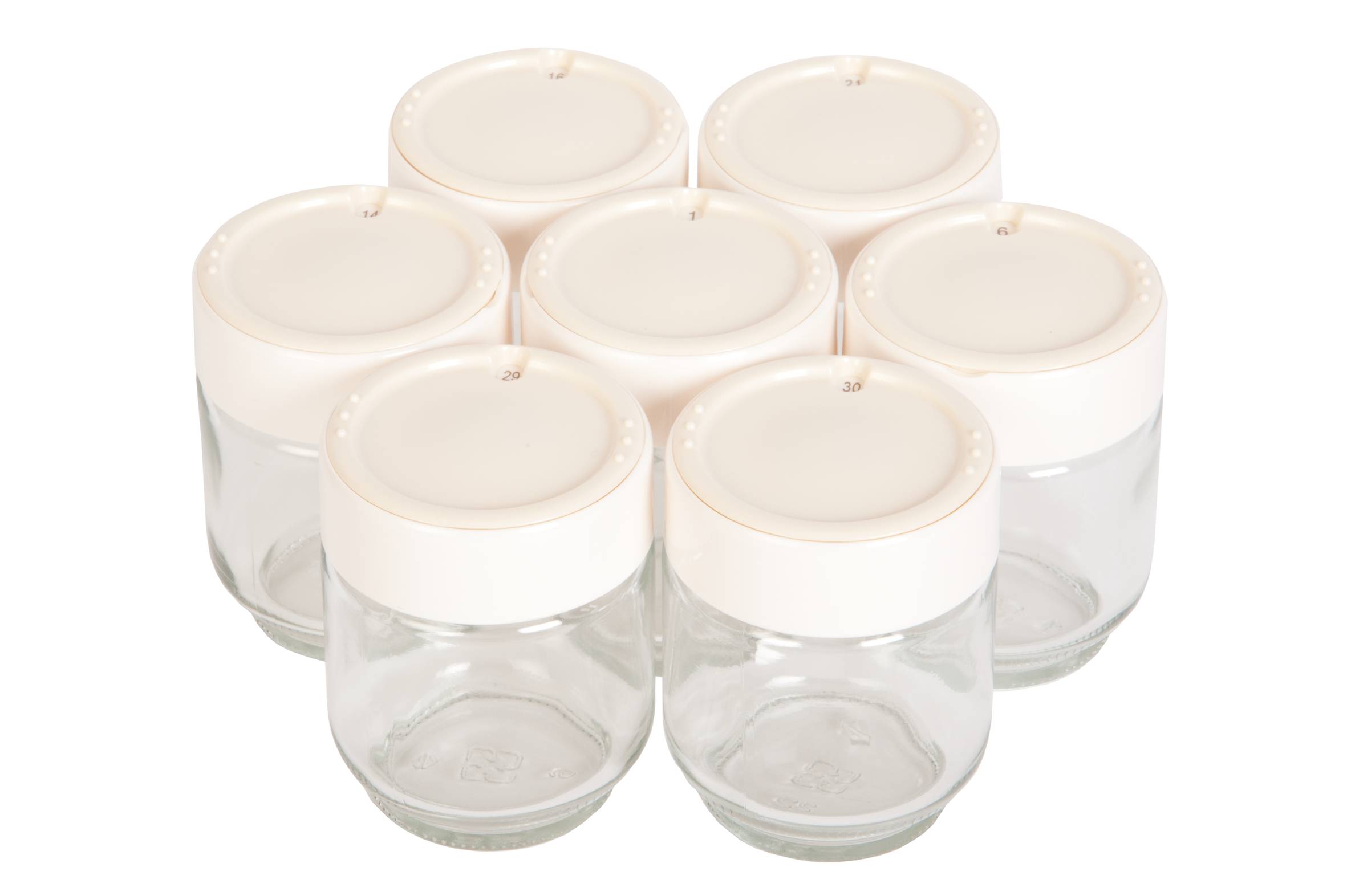 Tarro de cristal para yogurt x 7 A14A03