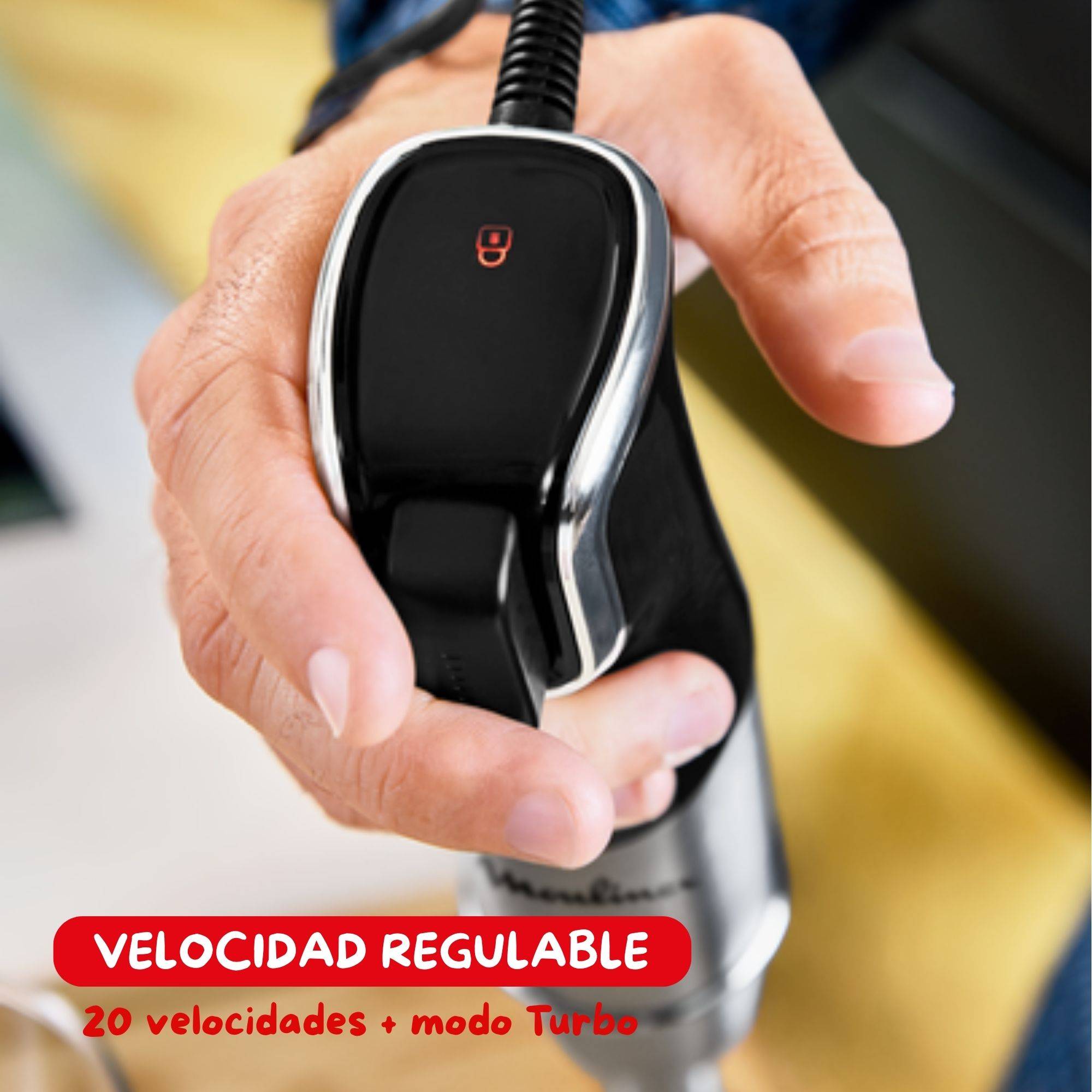 Powelix Life, Batidora de mano,  3&nbsp;accesorios, Cuchillas con revestimiento de titanio, 1200 W,&nbsp;Piezas aptas para lavavajillas, Picadora 500 ml,&nbsp;Vaso medidor 800 ml, Varillas