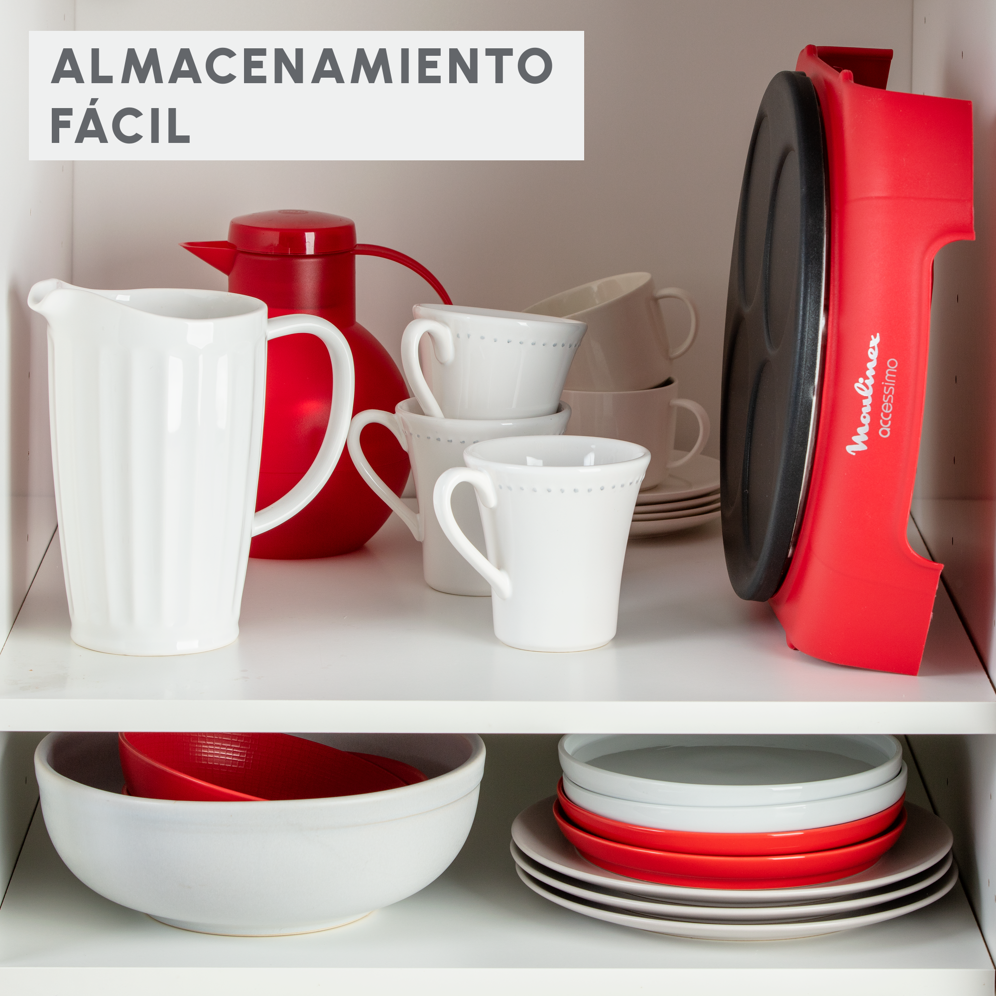 Accessimo, Crepera, 4 creps, Revestimiento antiadherente, Cucharón, 4 espátulas, Almacenamiento fácil