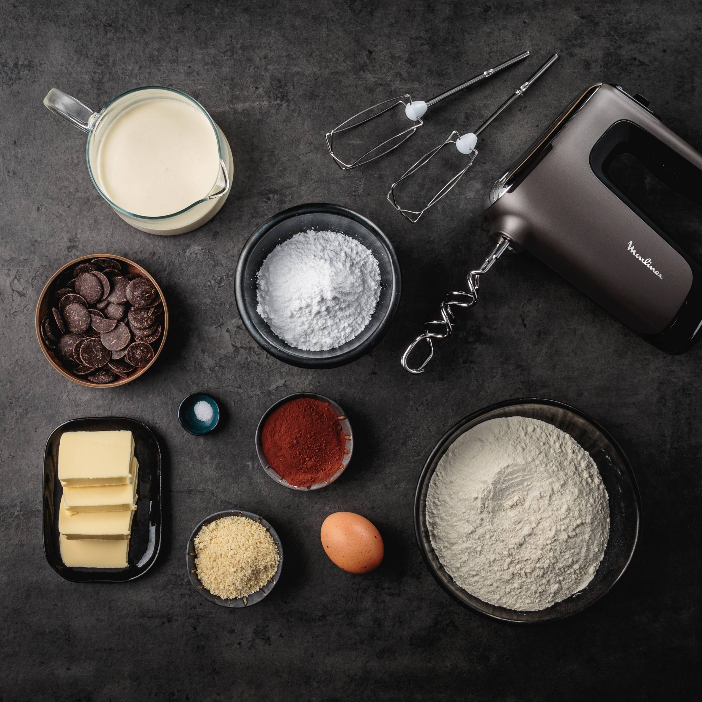 Powermix Silence, Batidora amasadora, 600 W, Tecnología Silenciosa, Asa Ergonómica, Regulador de velocidad, Función Turbo