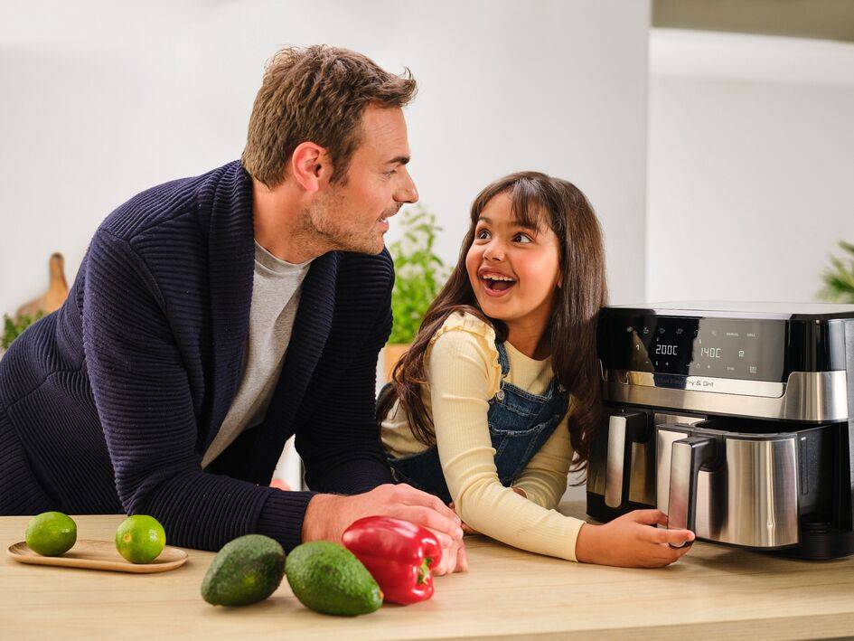 Freidora de aire Dual Easy Fry con 2 cestas independientes