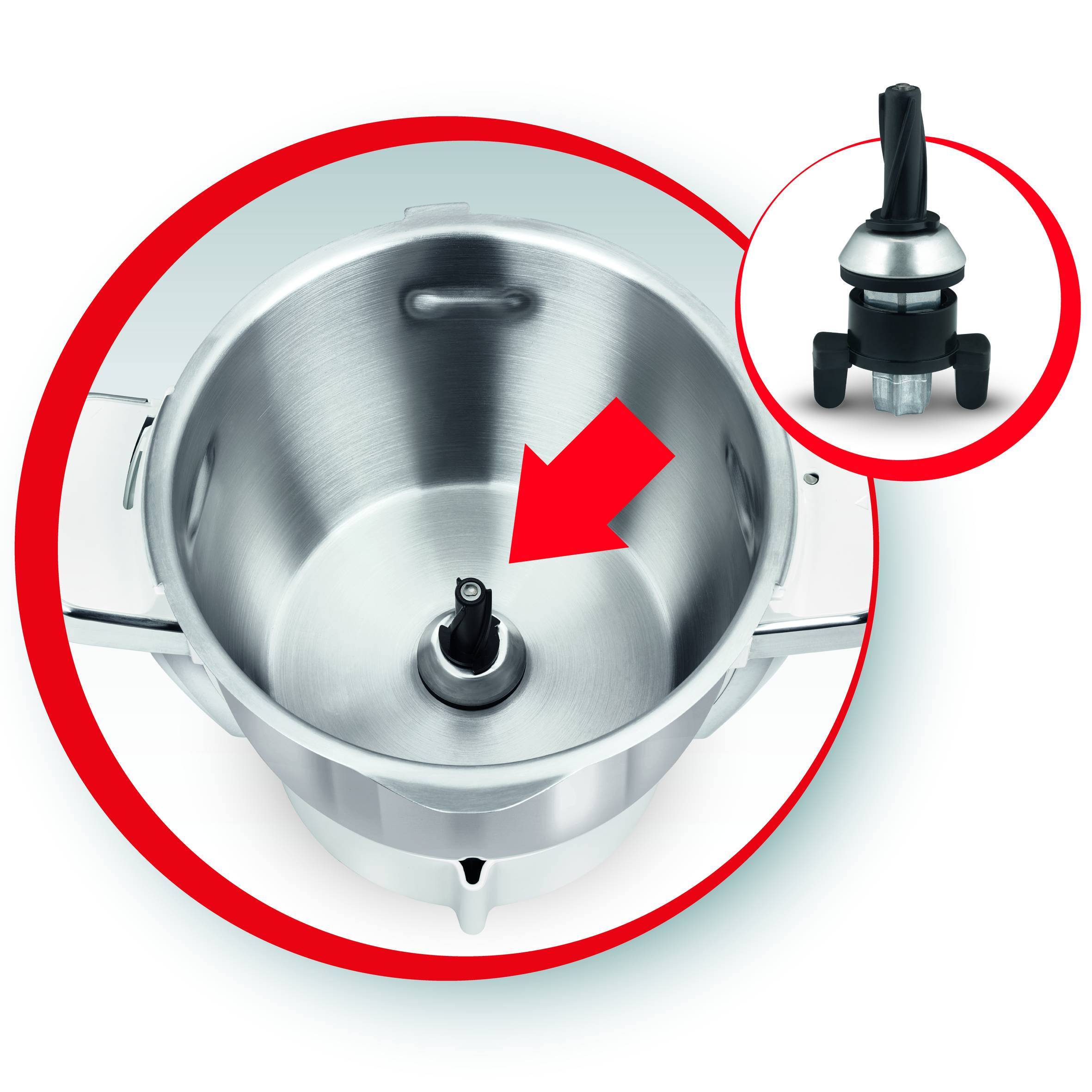 Bol con tapa de acero inoxidable